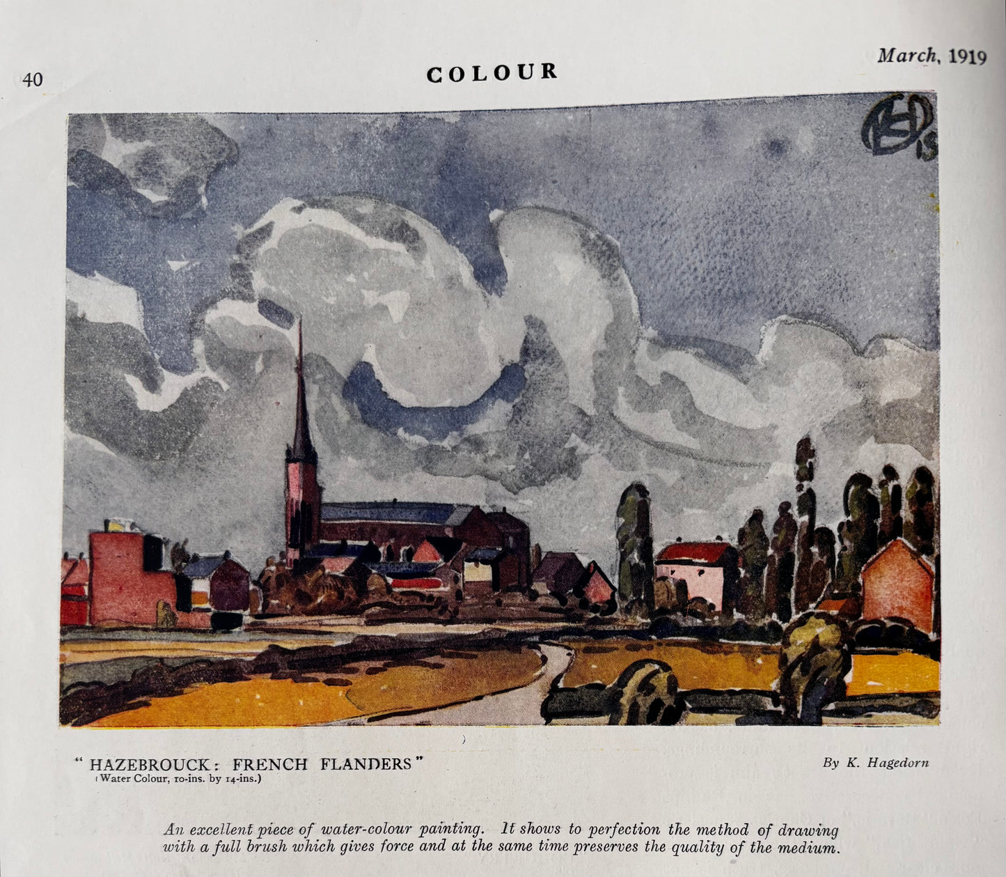 Hal Hurst COLOUR MAGAZINE March 1919 ADVERTS ART McKnight Kauffer Illustrated
