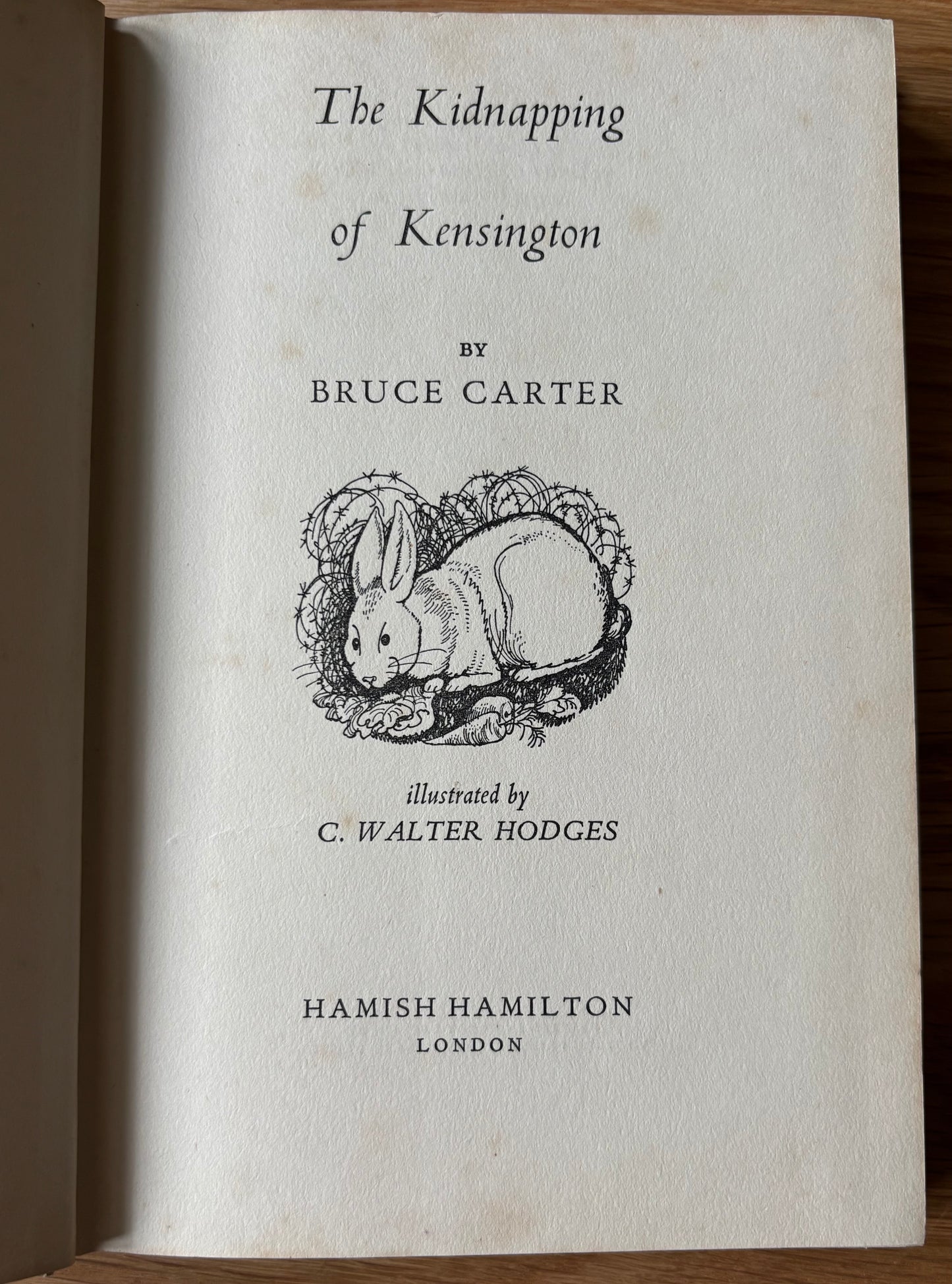 C Walter Hodges THE KIDNAPPING OF KENSINGTON 1st Ed 1959 Bruce Carter ILLUSTRATED