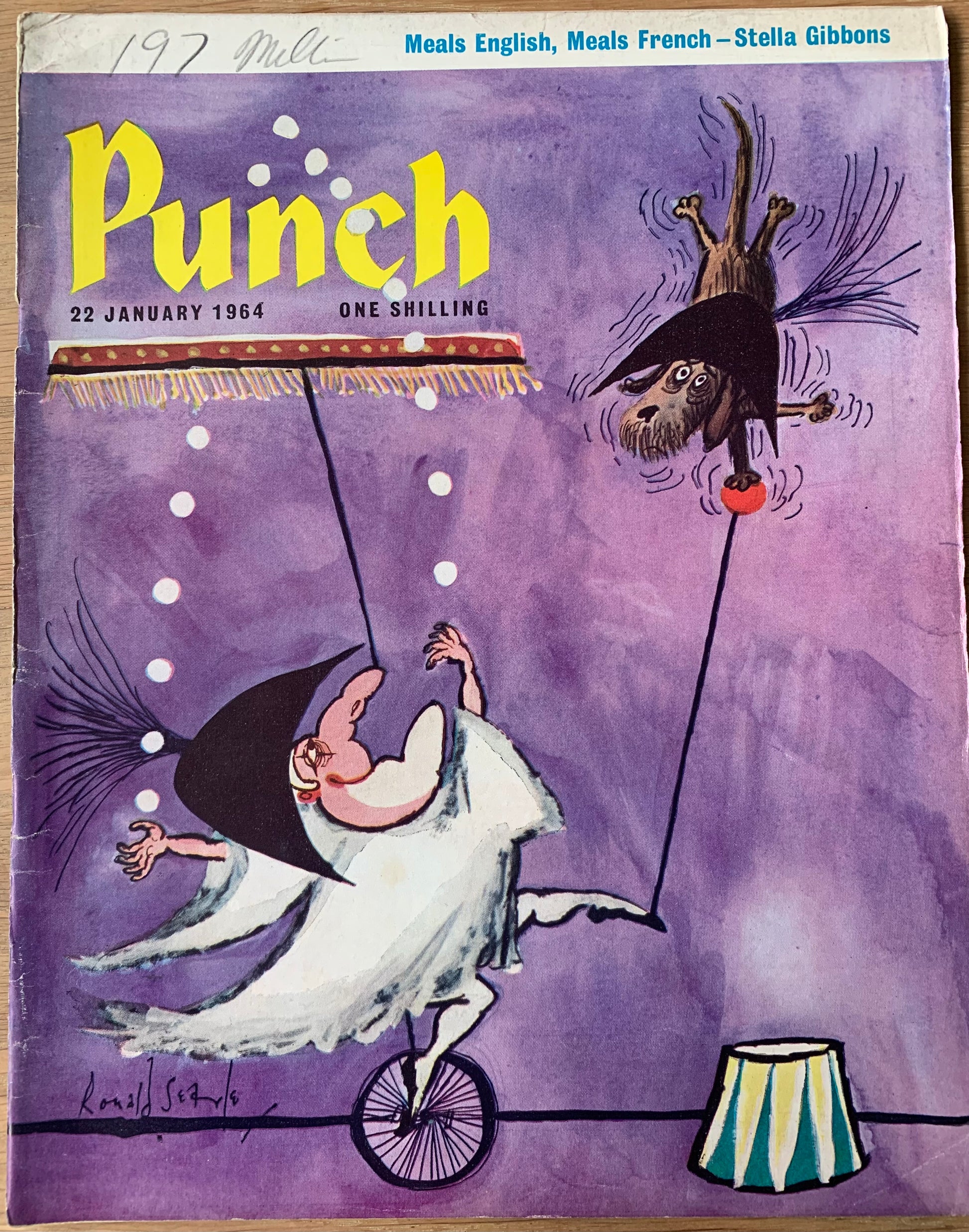 Ronald Searle PUNCH MAGAZINE 22 January 1964 ART CARTOONS Theatre Acting - transpontinebooks