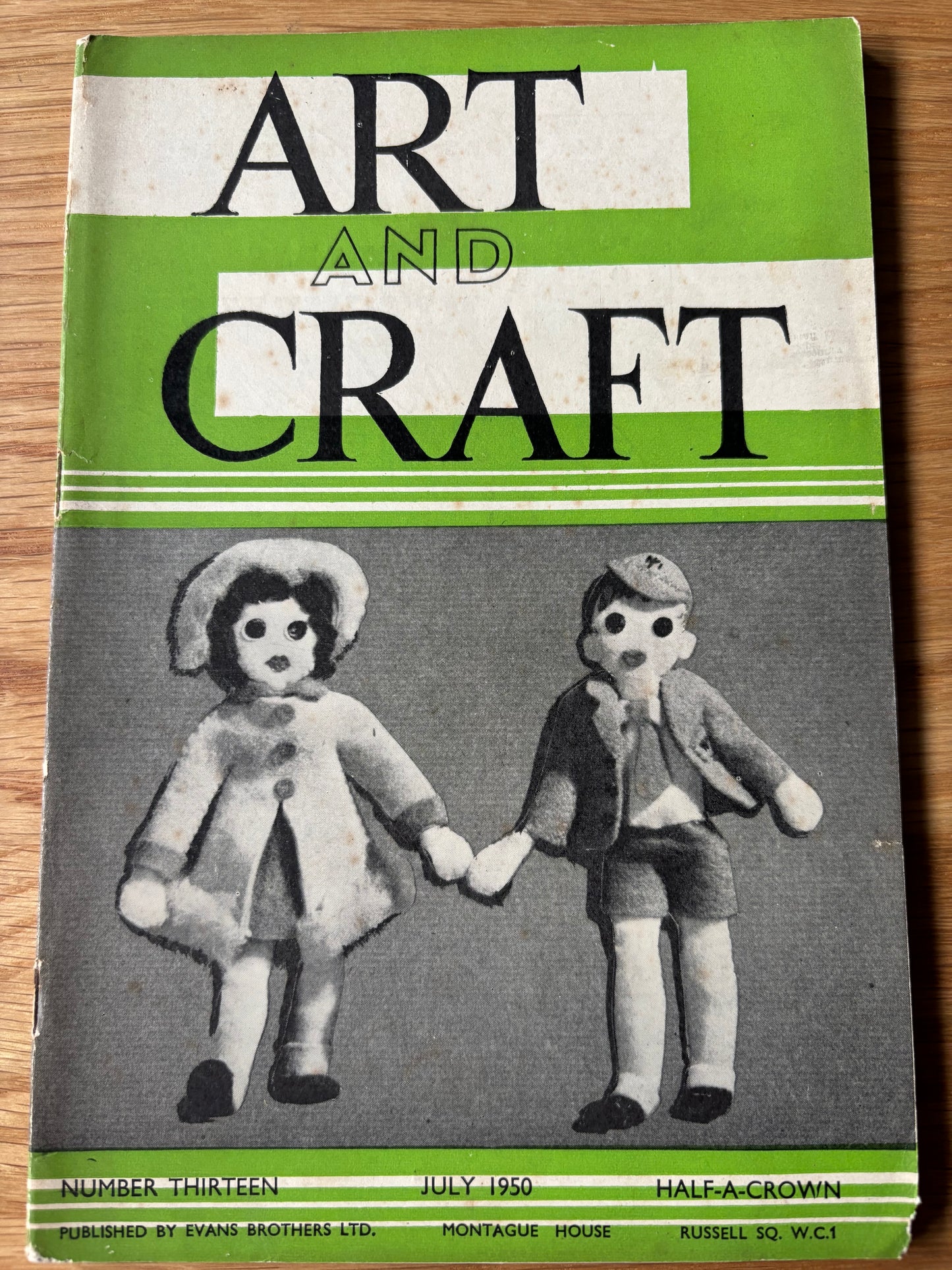 1950 ART AND CRAFT MAGAZINE July CHILD EDUCATION Activities Cut Paper