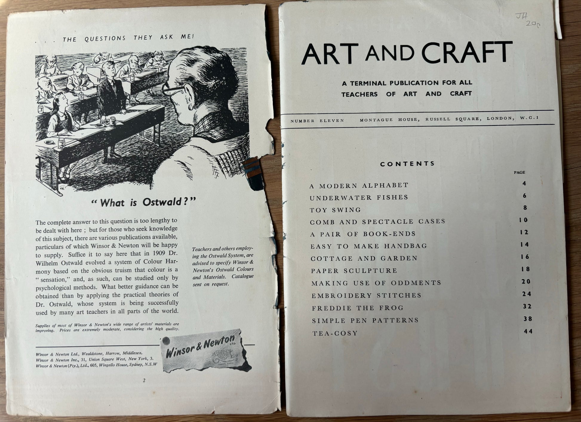 1950 ART AND CRAFT Magazine CHILD EDUCATION Vintage Sewing - transpontinebooks