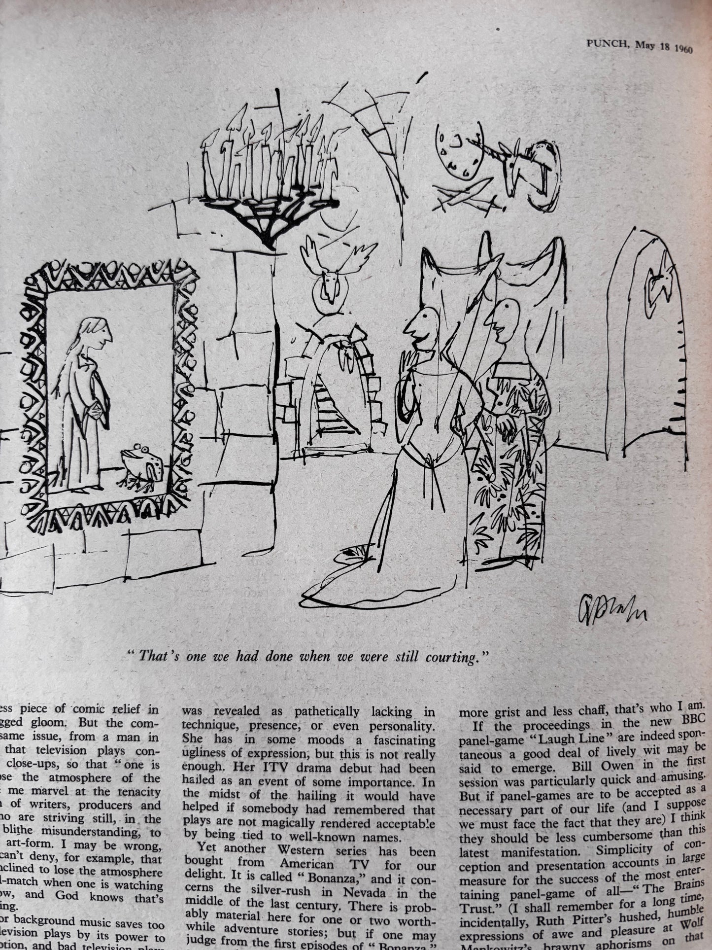 Quentin Blake PUNCH MAGAZINE May 18 1960 Ronald Searle Swans