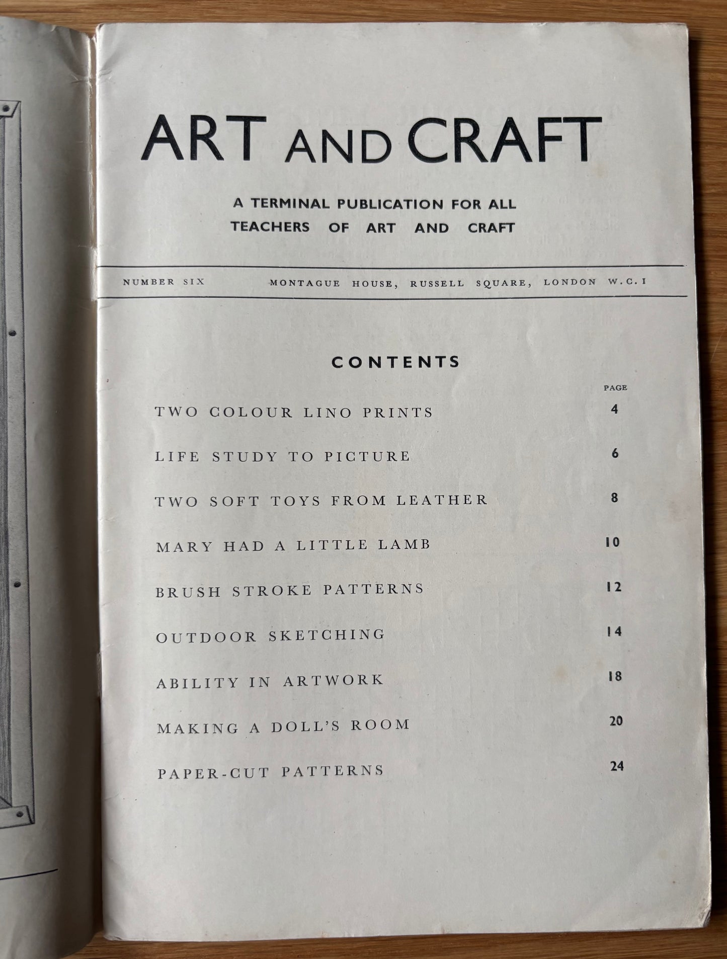 1950 ART AND CRAFT Lino Prints Paper Cuts MAGAZINE CHILD EDUCATION