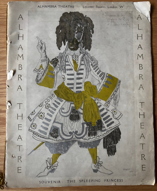 1920's LEON BAKST SLEEPING BEAUTY Ballet Programme 1921 ALHAMBRA THEATRE BEAUTY London