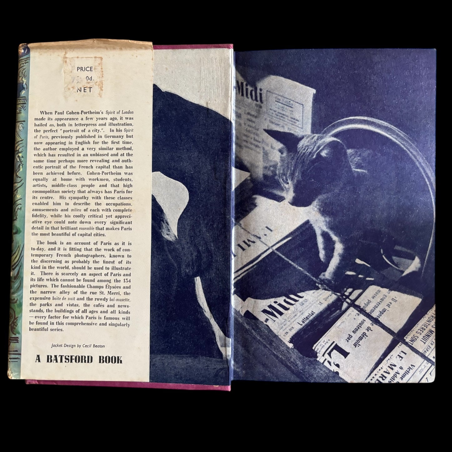 Cecil Beaton THE SPIRIT OF PARIS 1937 1st Ed DJ P Cohen Portheim  B T BATSFORD