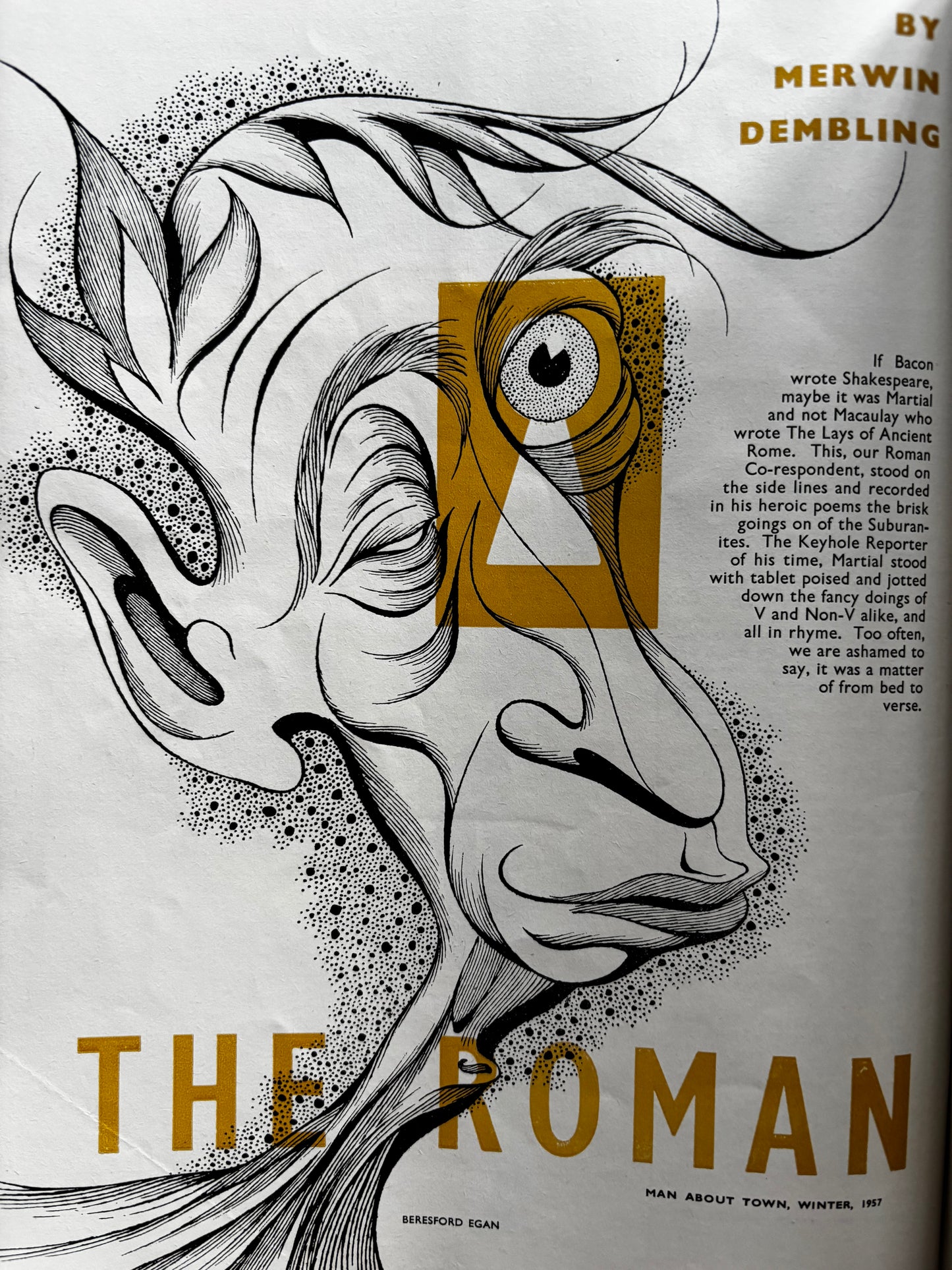 1950’s MAN ABOUT TOWN Magazine Winter 1957 Men’s Style Tailoring VINTAGE