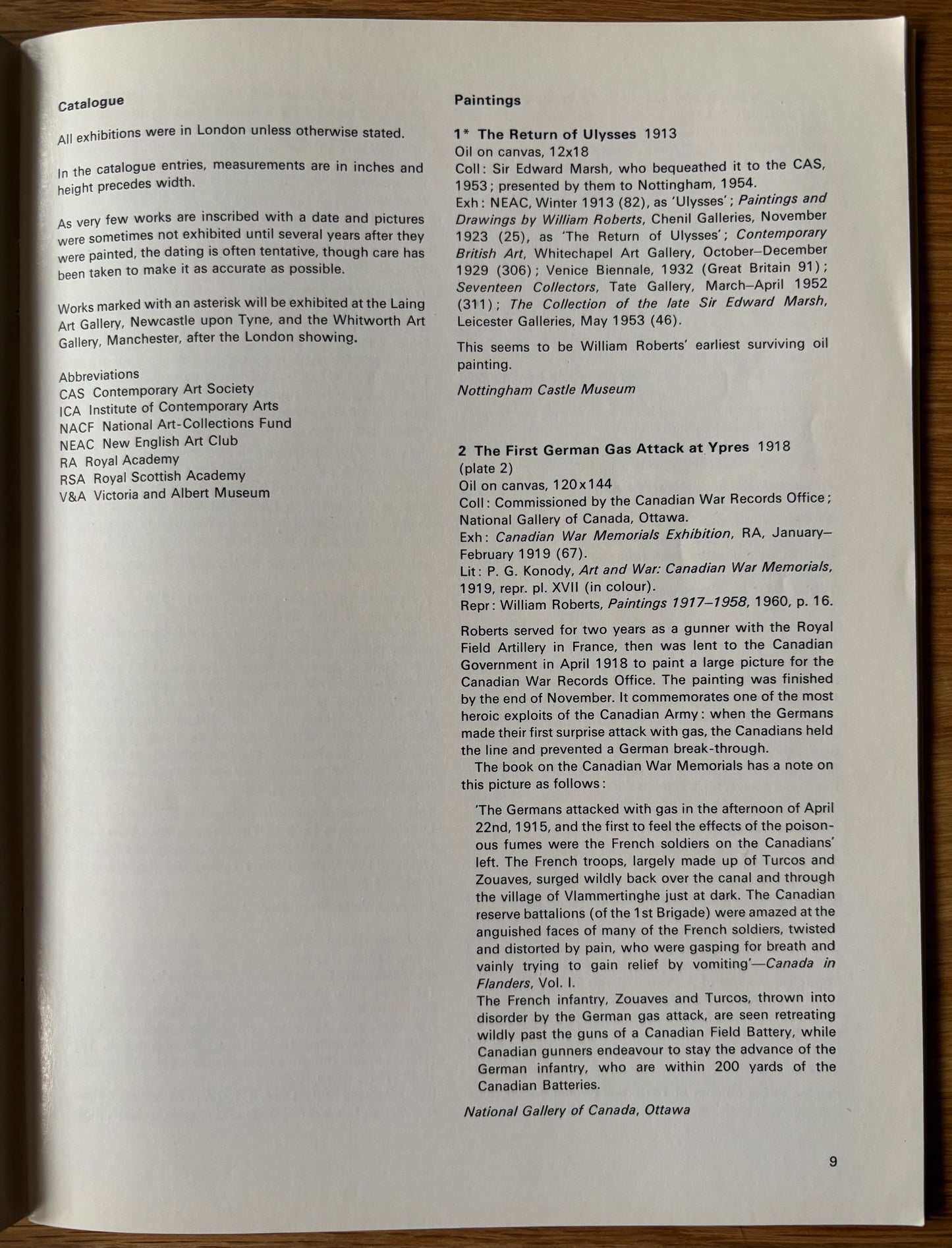 WILLIAM ROBERTS ARA The Arts Council Exhibition Catalogue 1965 ILLUSTRATED