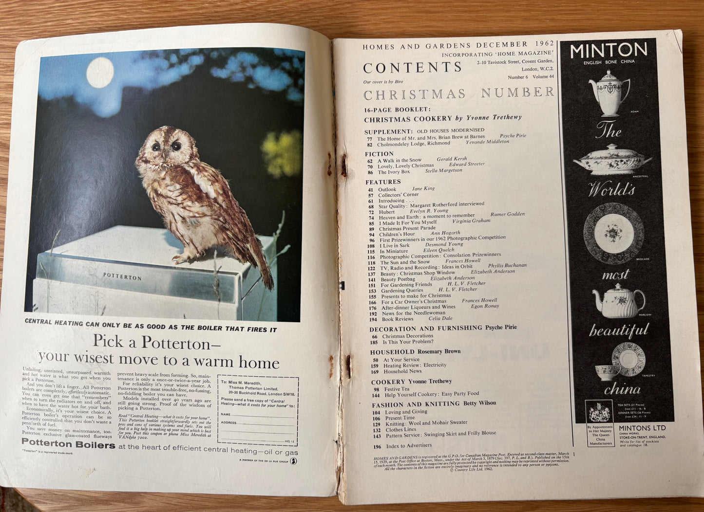 Val Biro HOMES AND GARDENS CHRISTMAS Magazine December 1962 ILLUSTRATED