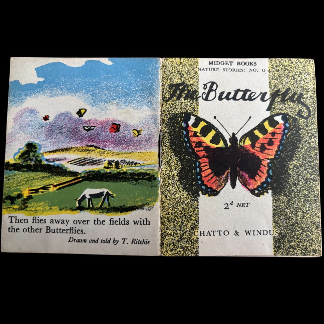 Midget Book THE BUTTERFLY Chatto & Windus 1930's TREKKIE RITCHIE Miniature