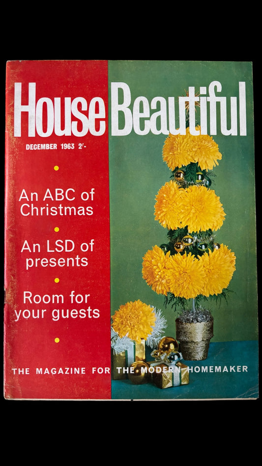 HOUSE BEAUTIFUL Magazine December 1963 ILLUSTRATED