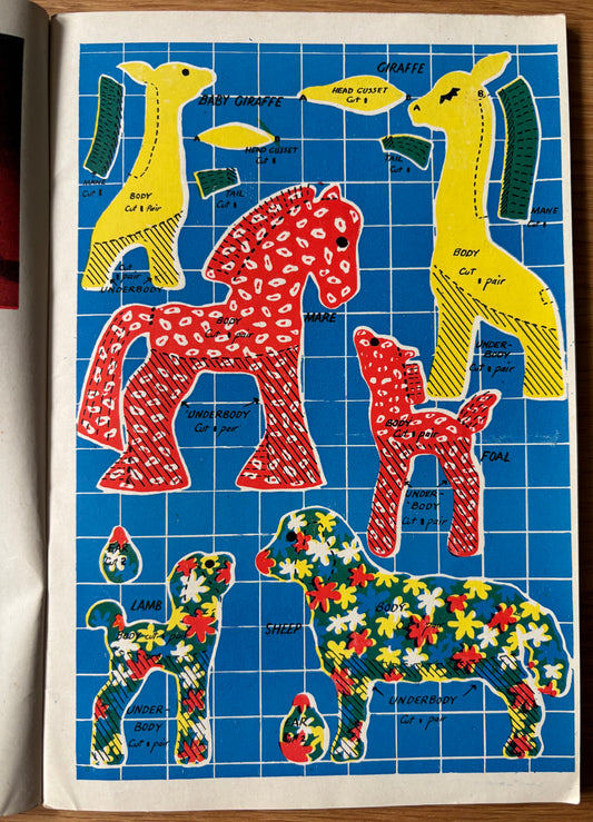 1950 ART AND CRAFT MAGAZINE Fabric Toys CHILD EDUCATION Wedge Shoes