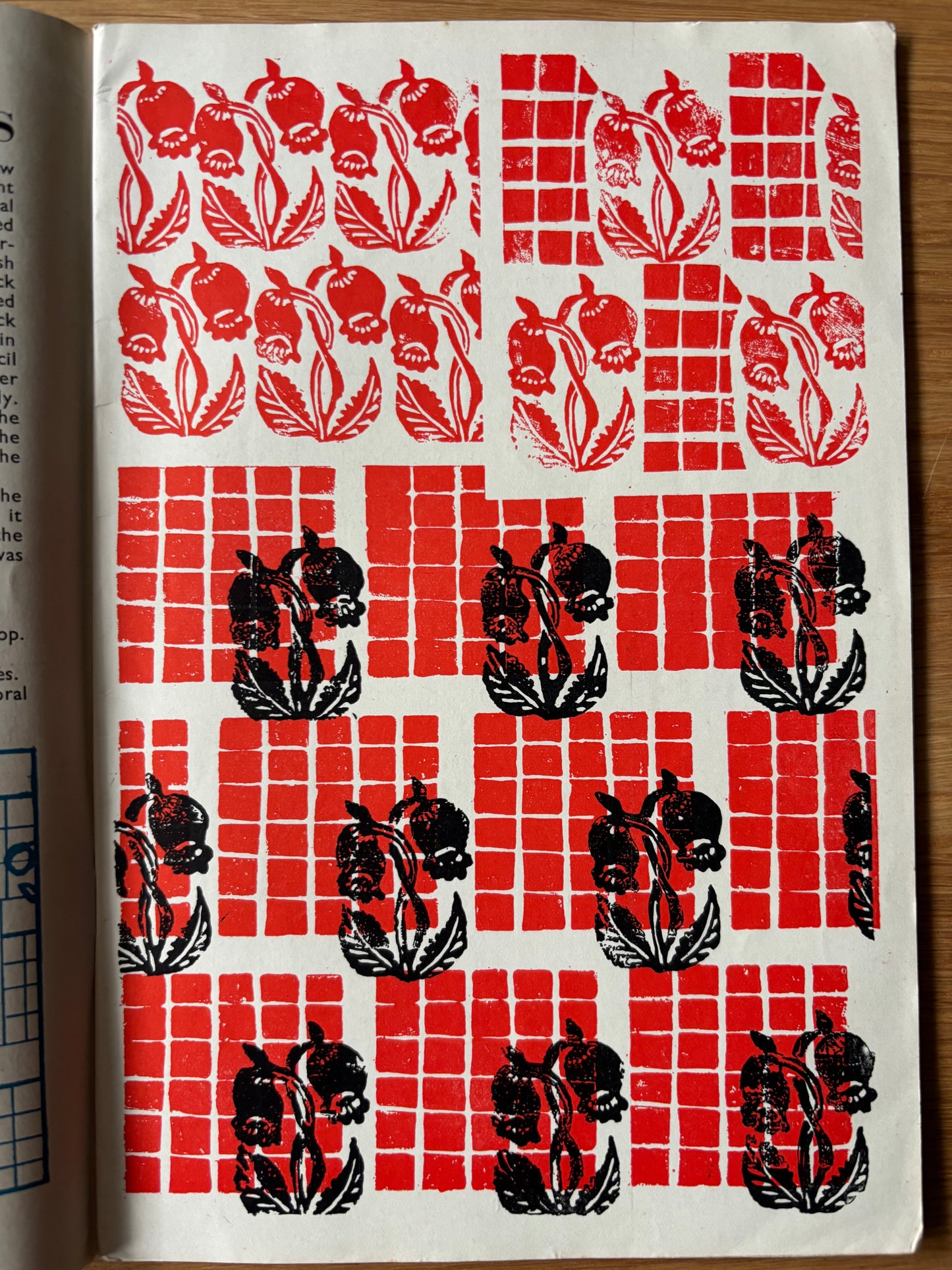 1950 ART AND CRAFT Lino Prints Paper Cuts MAGAZINE CHILD EDUCATION