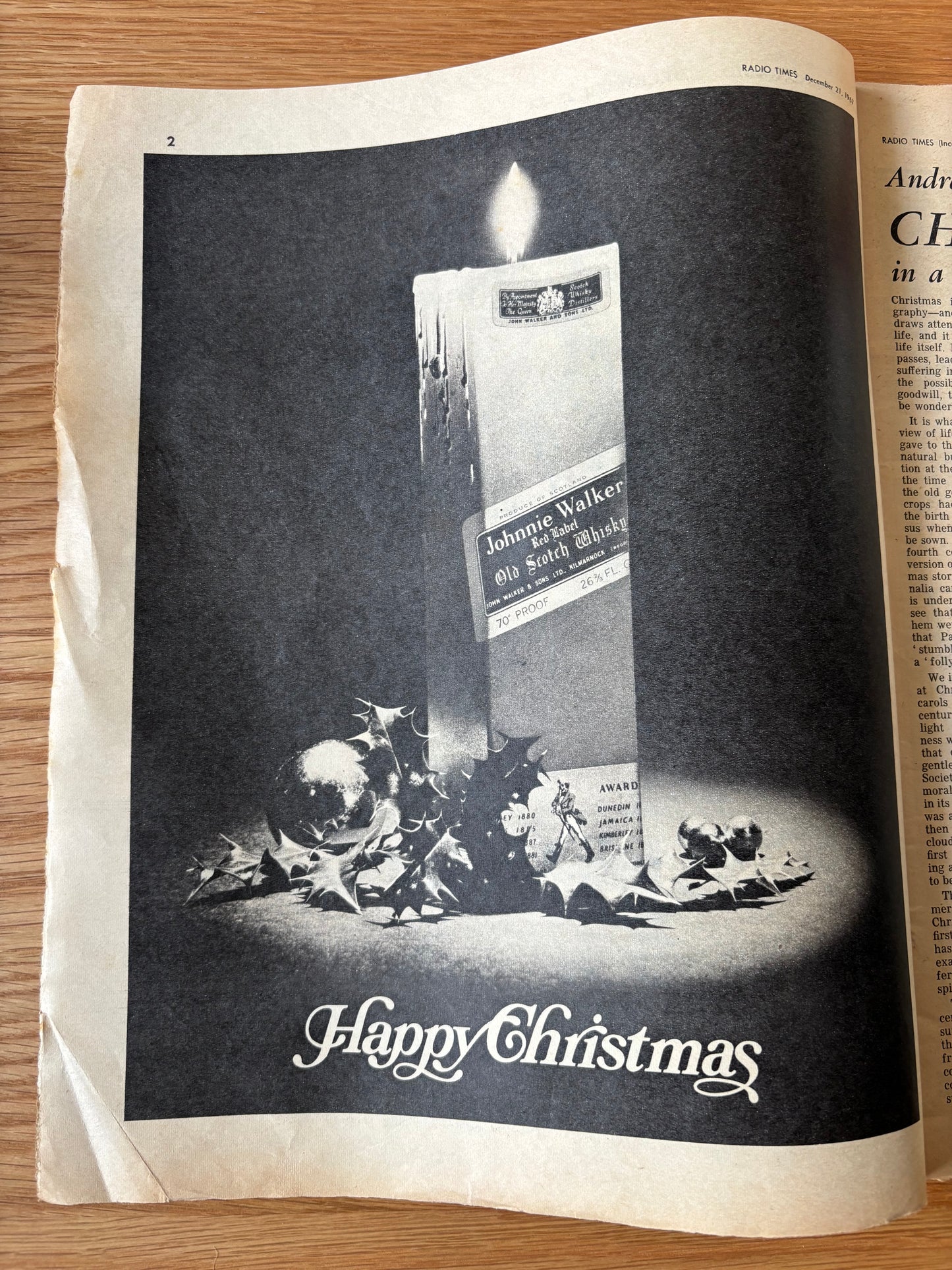 Barry Wilkinson CHRISTMAS RADIO TIMES BBC December 1967 Magazine