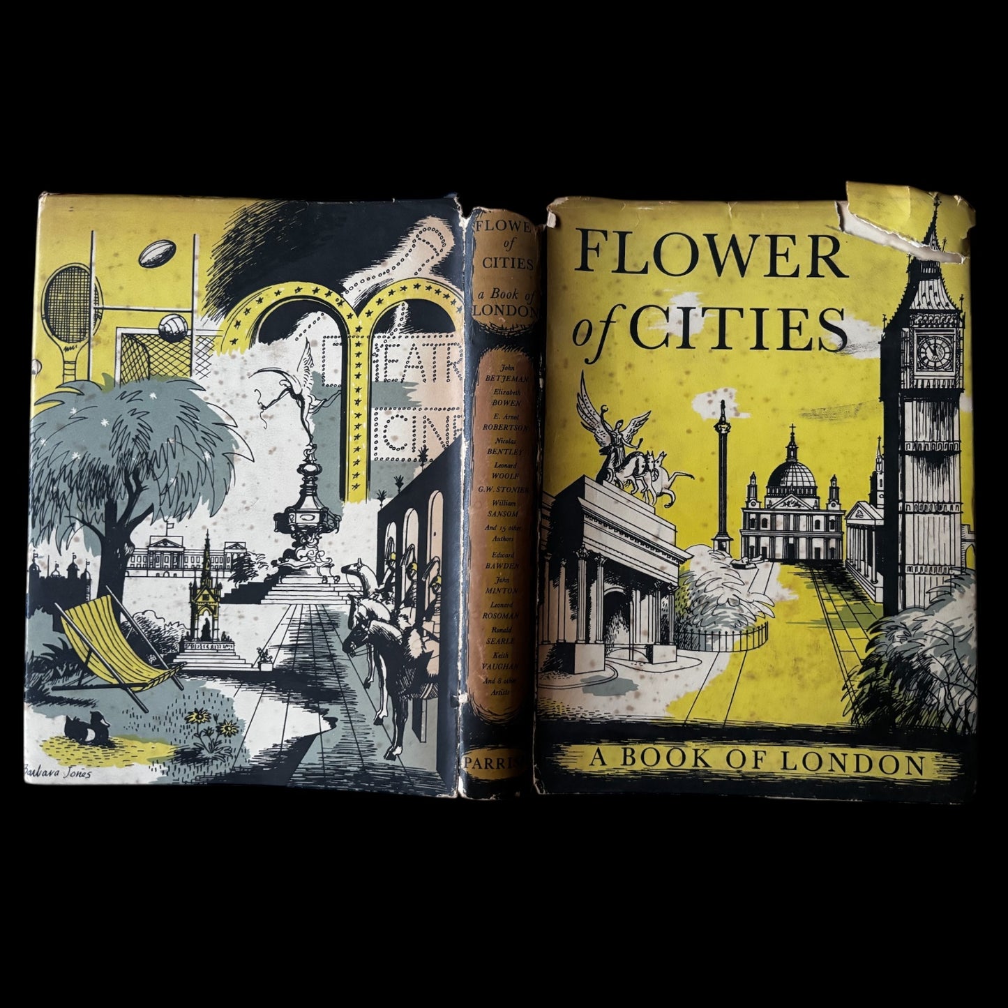 Barbara Jones FLOWER OF CITIES 1st Ed 1949 DJ Edward Bawden John Minton BOOK OF LONDON