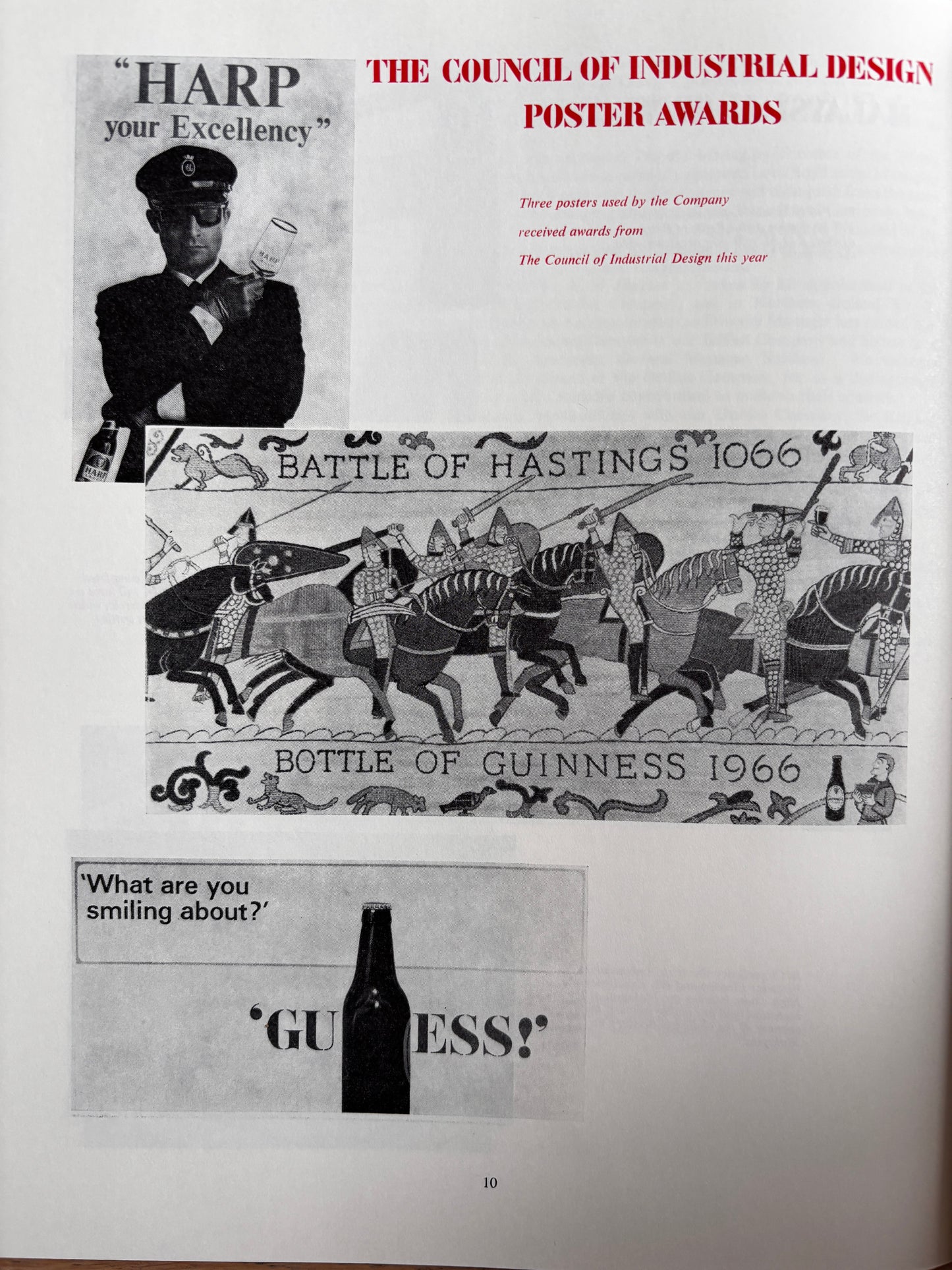 Battle of Hastings GUINNESS ANNUAL REPORT 1966 Bayeux Tapestry