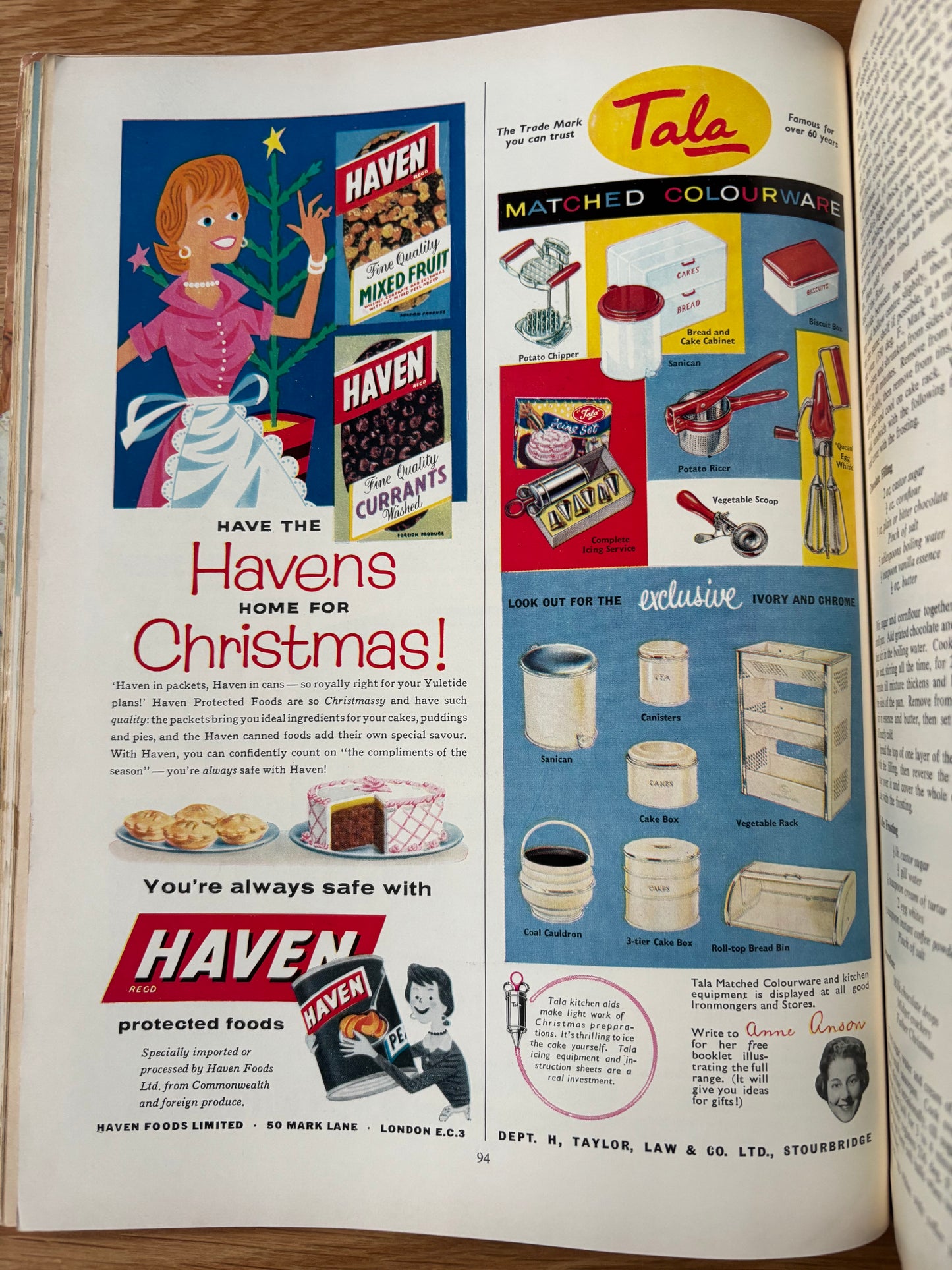 Audrey Stephenson HOMES AND GARDENS CHRISTMAS Magazine December 1960 ILLUSTRATED