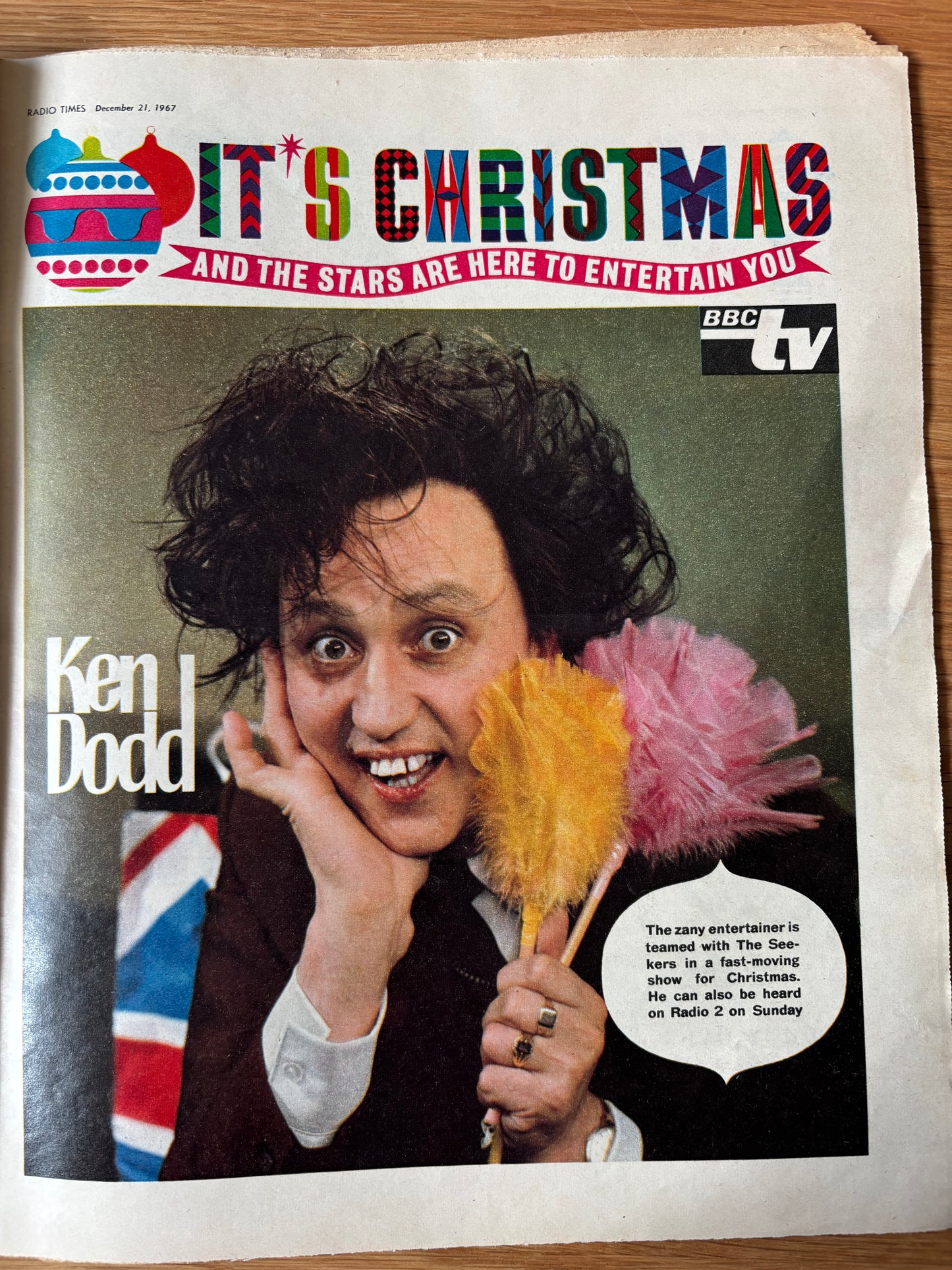 Barry Wilkinson CHRISTMAS RADIO TIMES BBC December 1967 Magazine