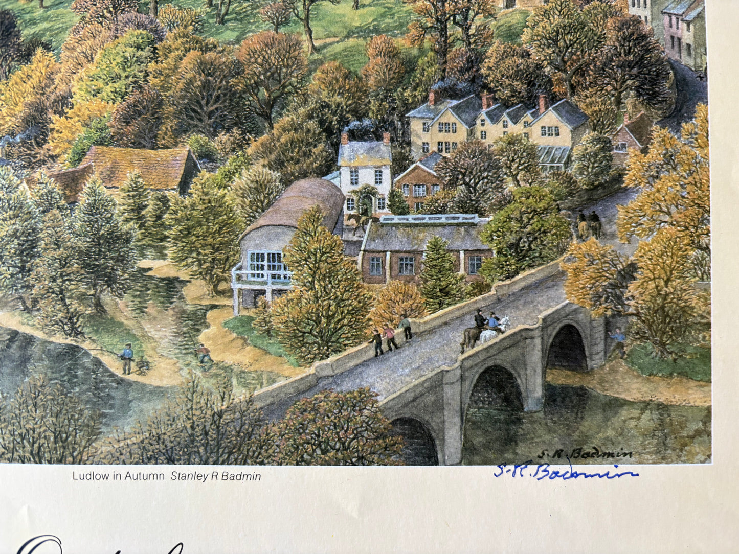S R Badmin Signed APRIL 1965 Calendar Cotswold Escarpment ILLUSTRATION PRINT 1960’s