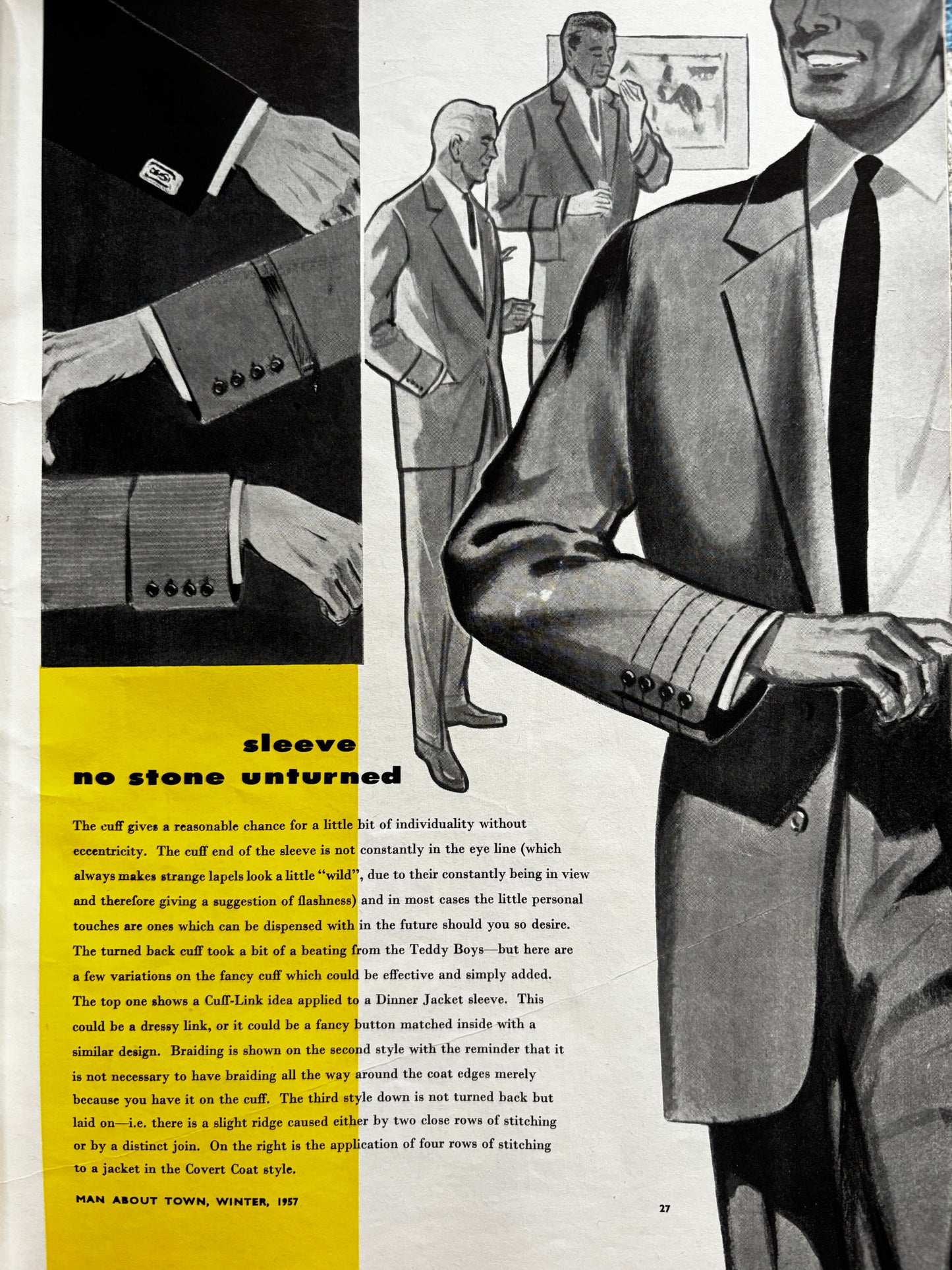 1950’s MAN ABOUT TOWN Magazine Winter 1957 Men’s Style Tailoring VINTAGE