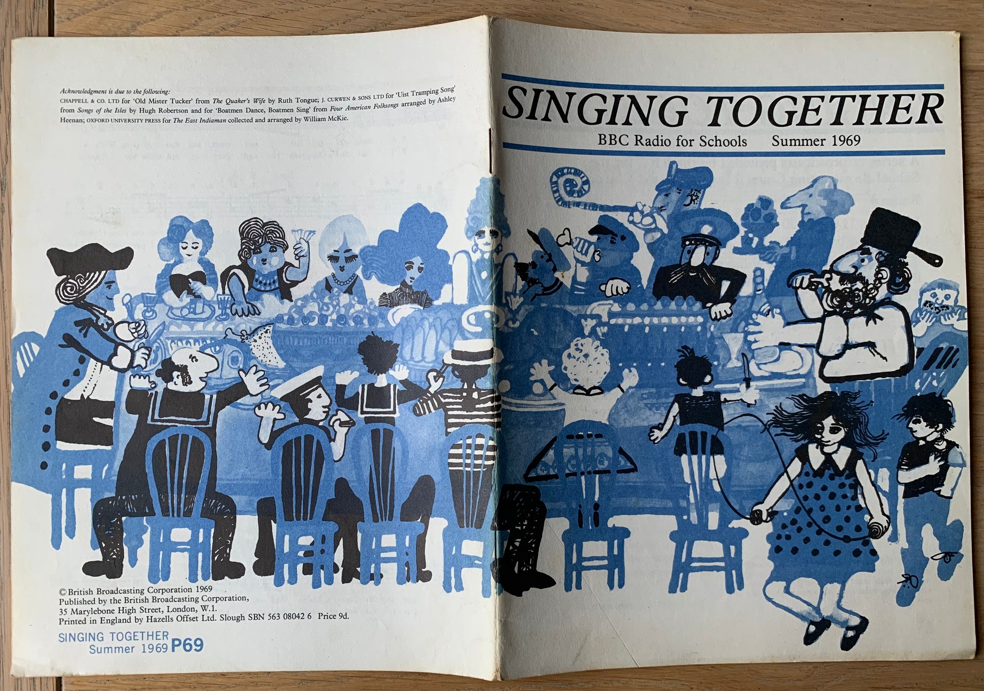 Dyke John SINGING TOGETHER 1969 BBC Radio For Schools - transpontinebooks