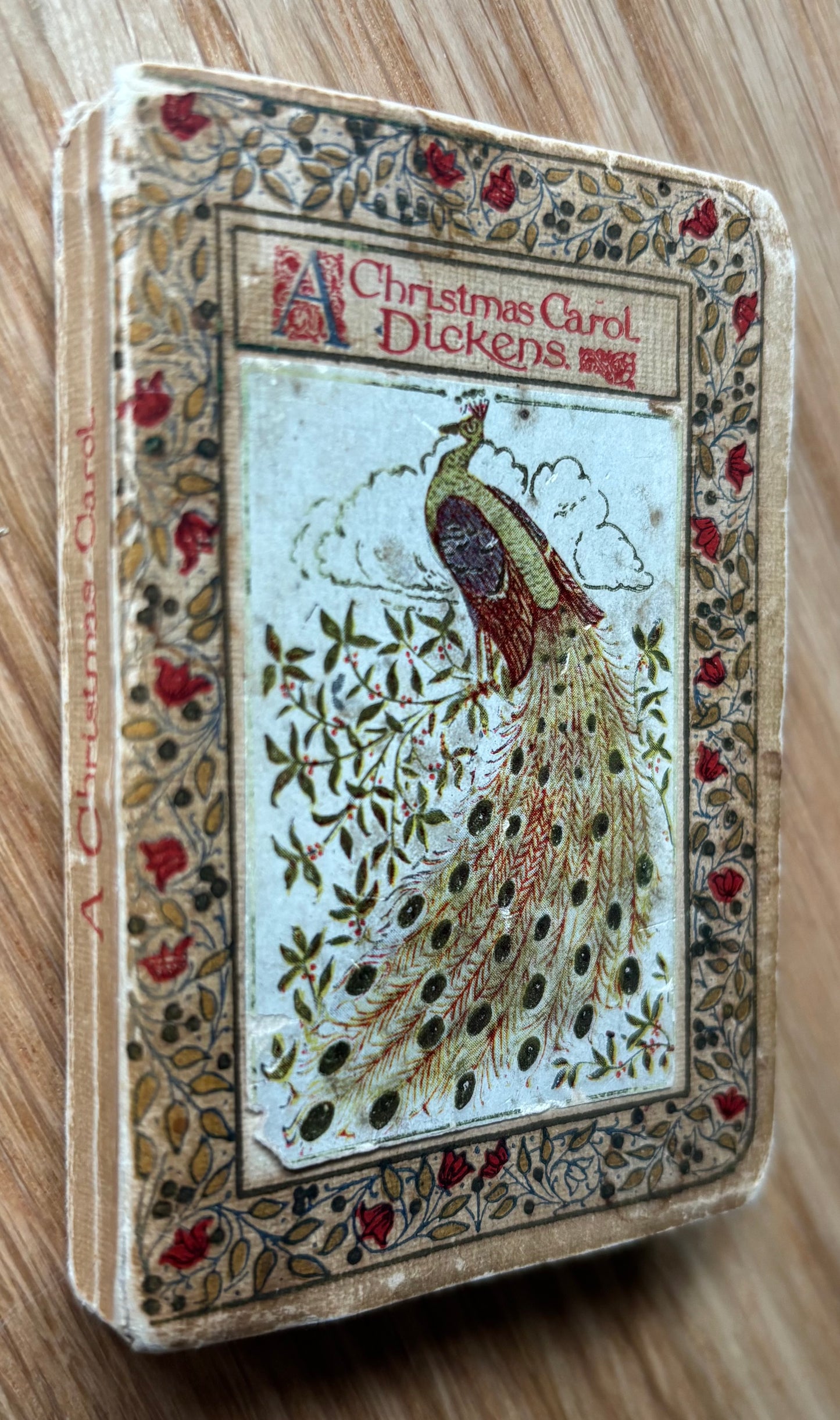 Miniature A CHRISTMAS CAROL Ghost Story CHARLES DICKENS Peacock Art Nouveau Siegle Hill