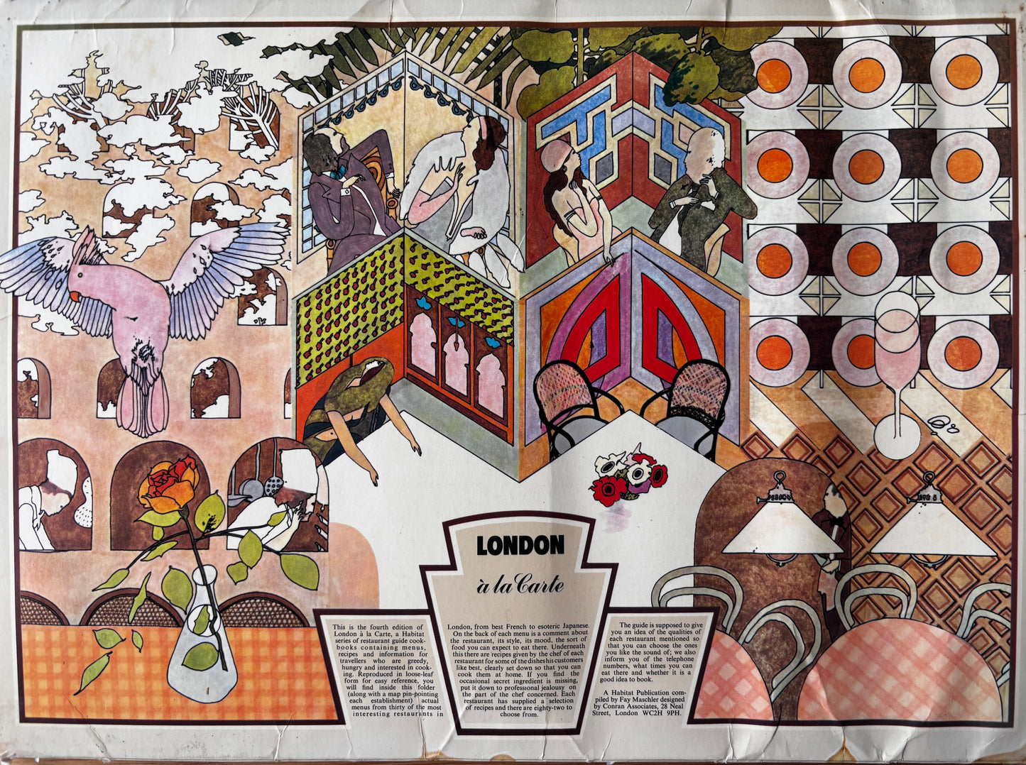 LONDON A LA CARTE Habitat 30 Facsimile Menus DAVID HOCKNEY Conran Design Ray Ogden