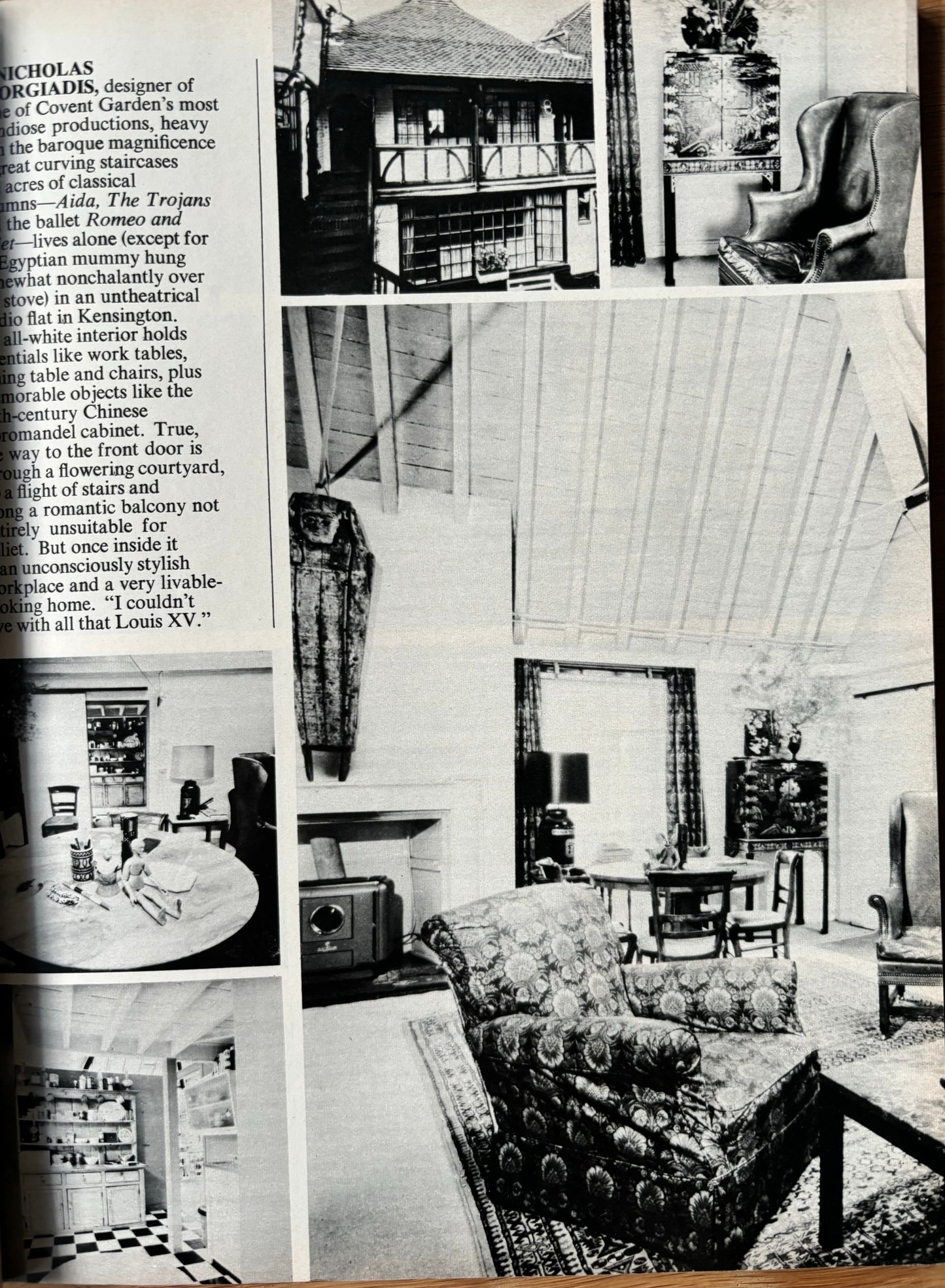 Bernard Carter HOMES AND GARDENS Magazine September 1972 VINTAGE Covent Garden Artist Homes - transpontinebooks