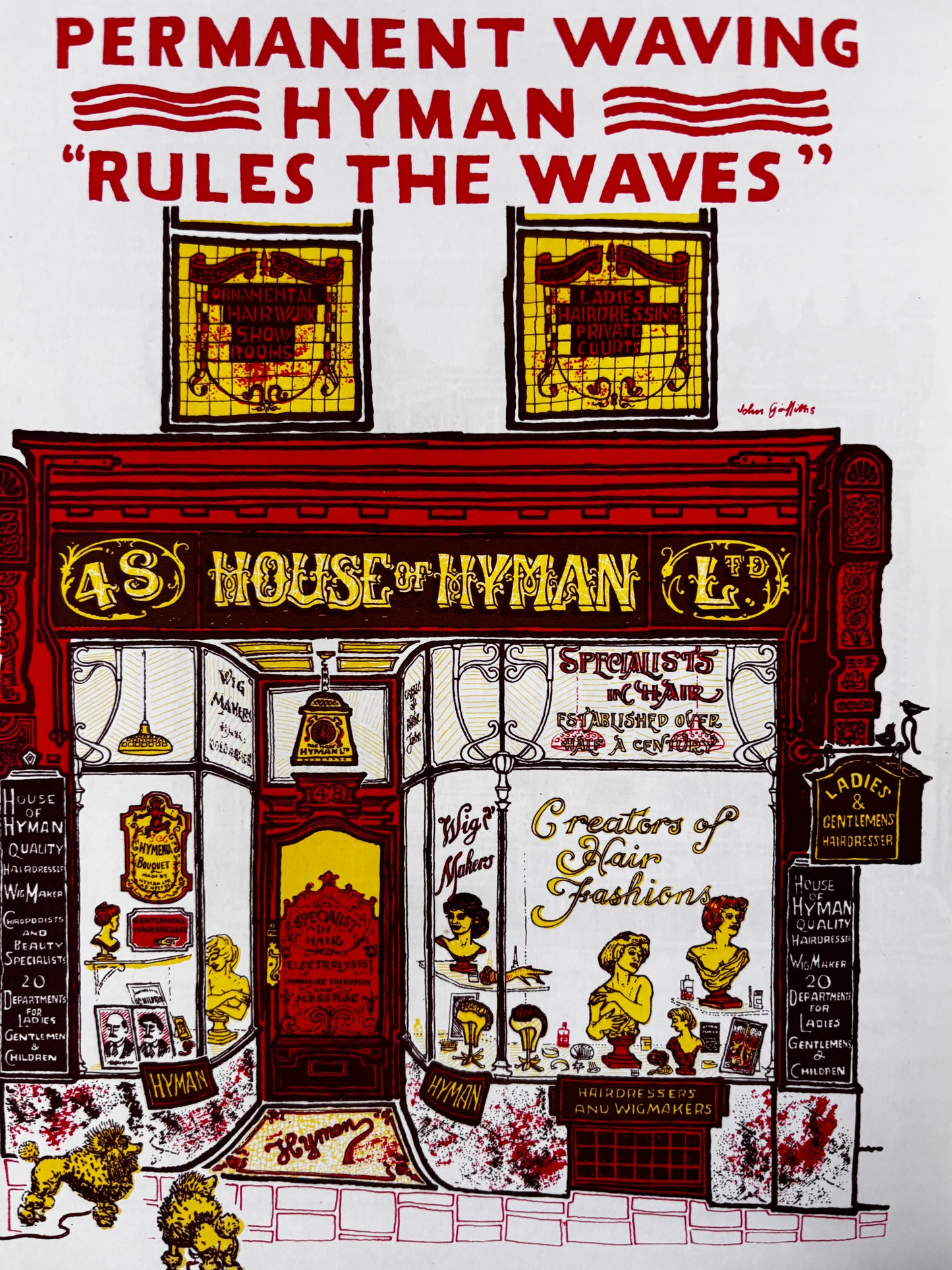 John Griffiths 1950’s Illustrated MOTIF 3 Shenval Press 1959 Lithographs Shopfronts