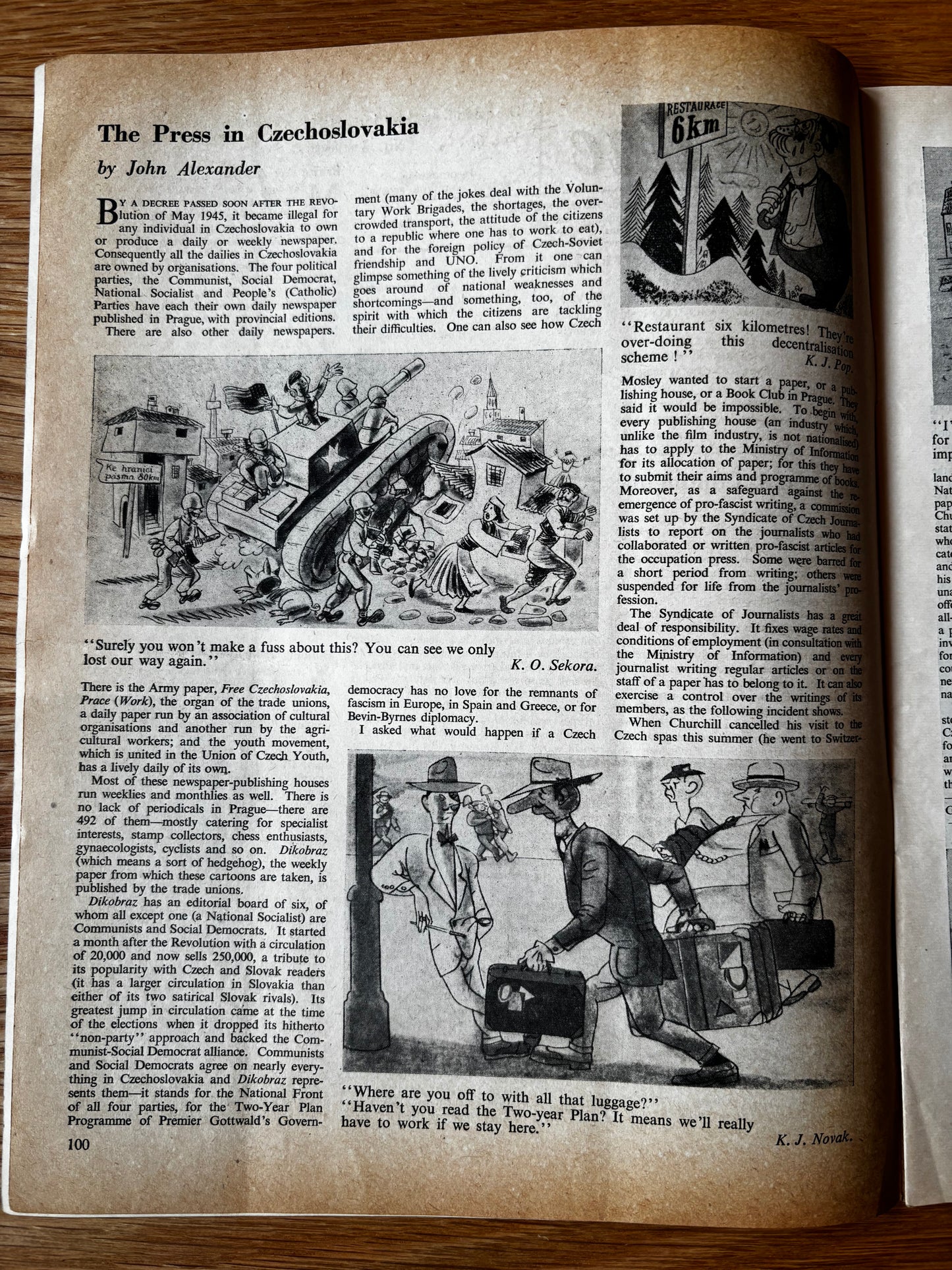 Seton McConnell OUR TIME Magazine December 1946 James Boswell Cledwyn Hughes