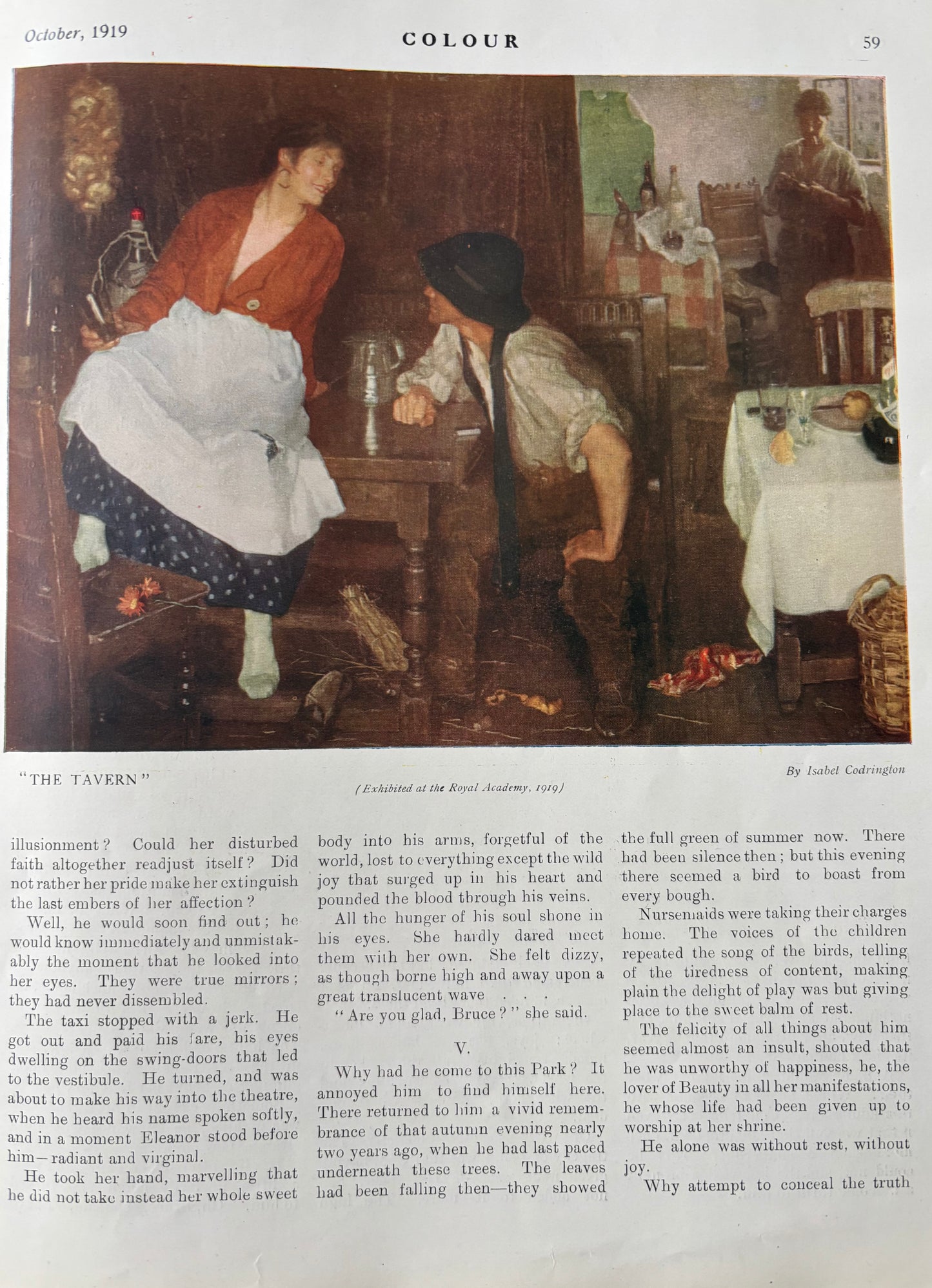 Dod Proctor COLOUR MAGAZINE October 1919 ADVERTS ART Illustrated