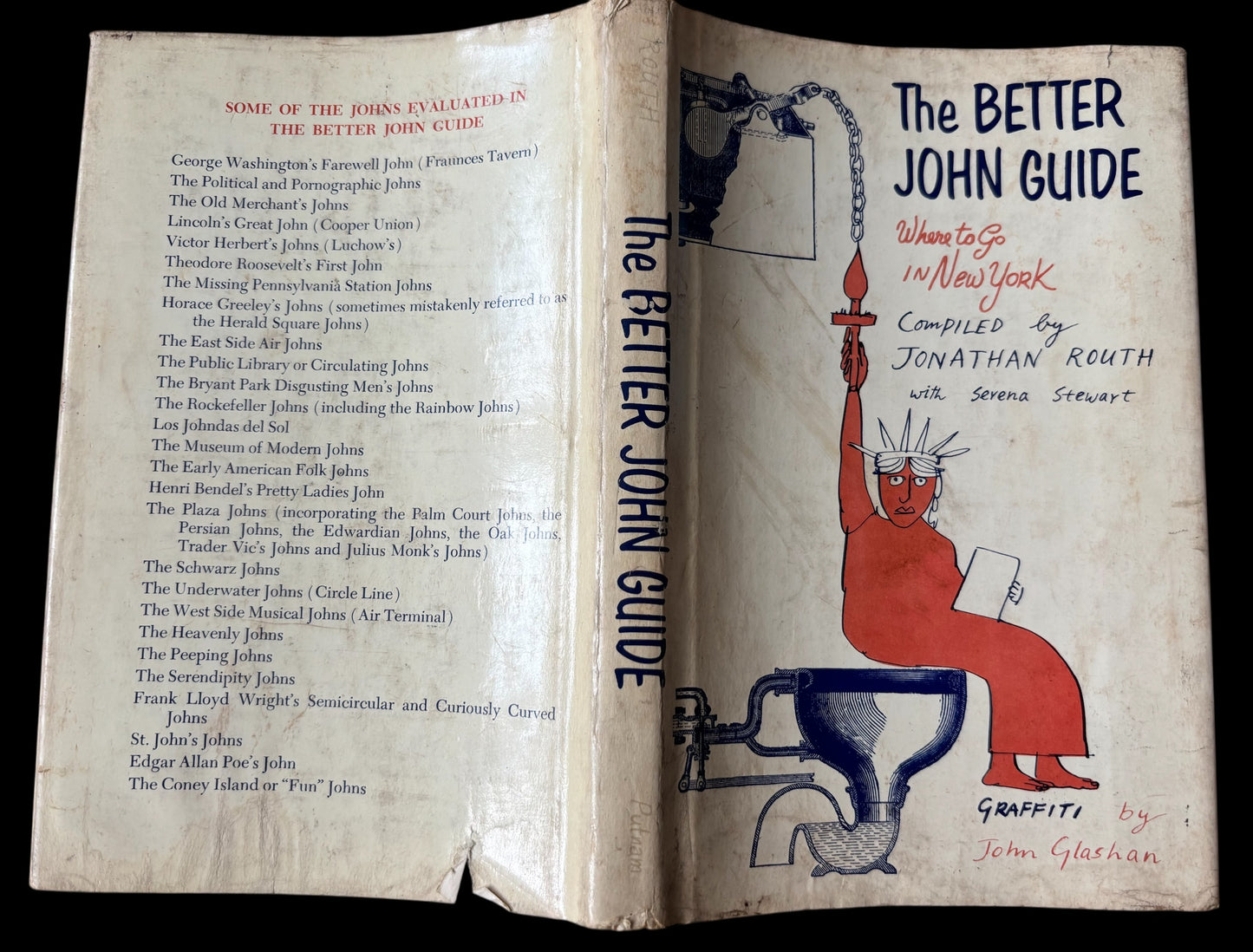 John Glashan THE BETTER JOHN GUIDE TO NEW YORK  1966 HB DJ Jonathan Routh