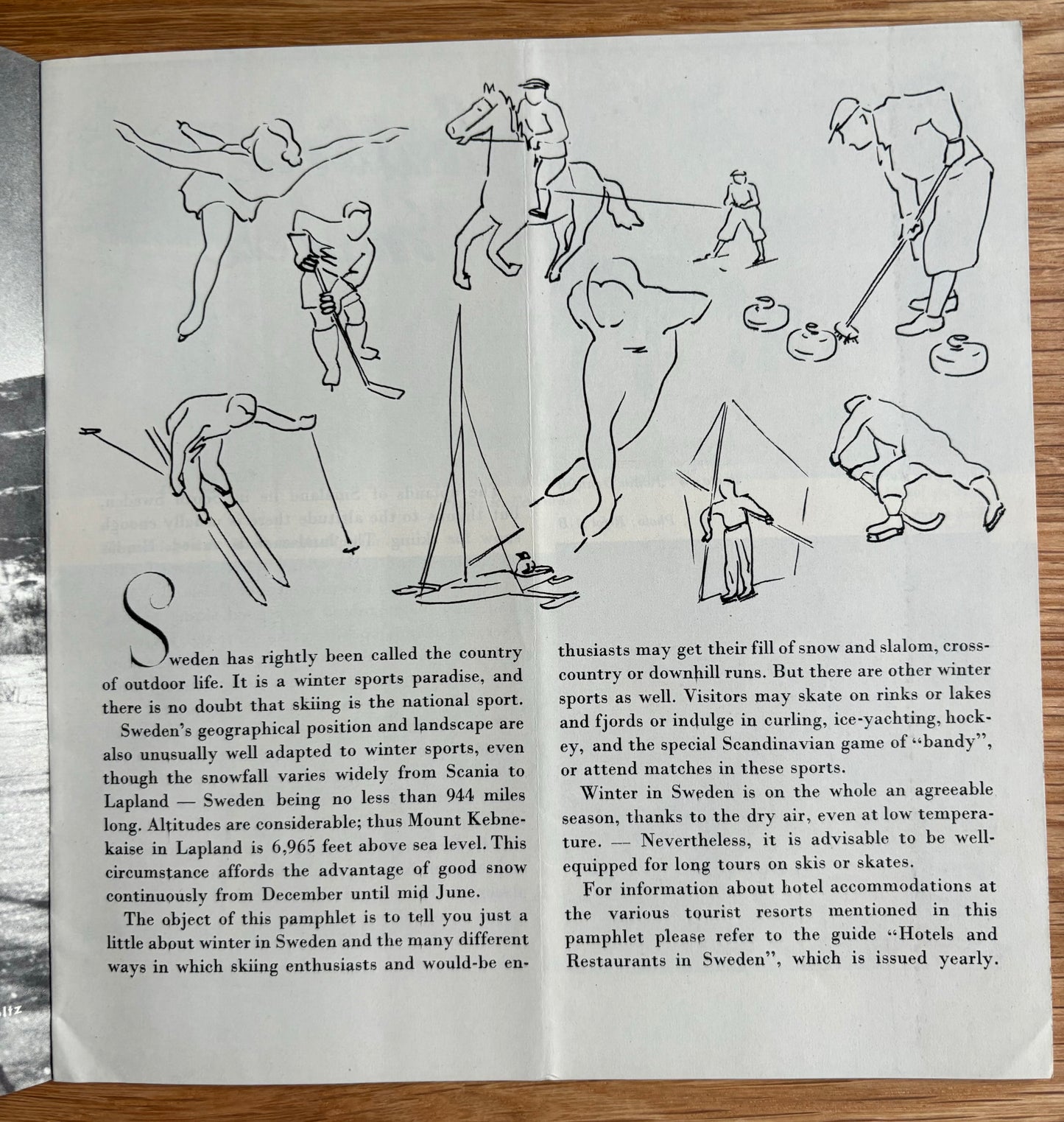 Vintage 1940’s WINTER IN SWEDEN Tourist Holiday Booklet Travel