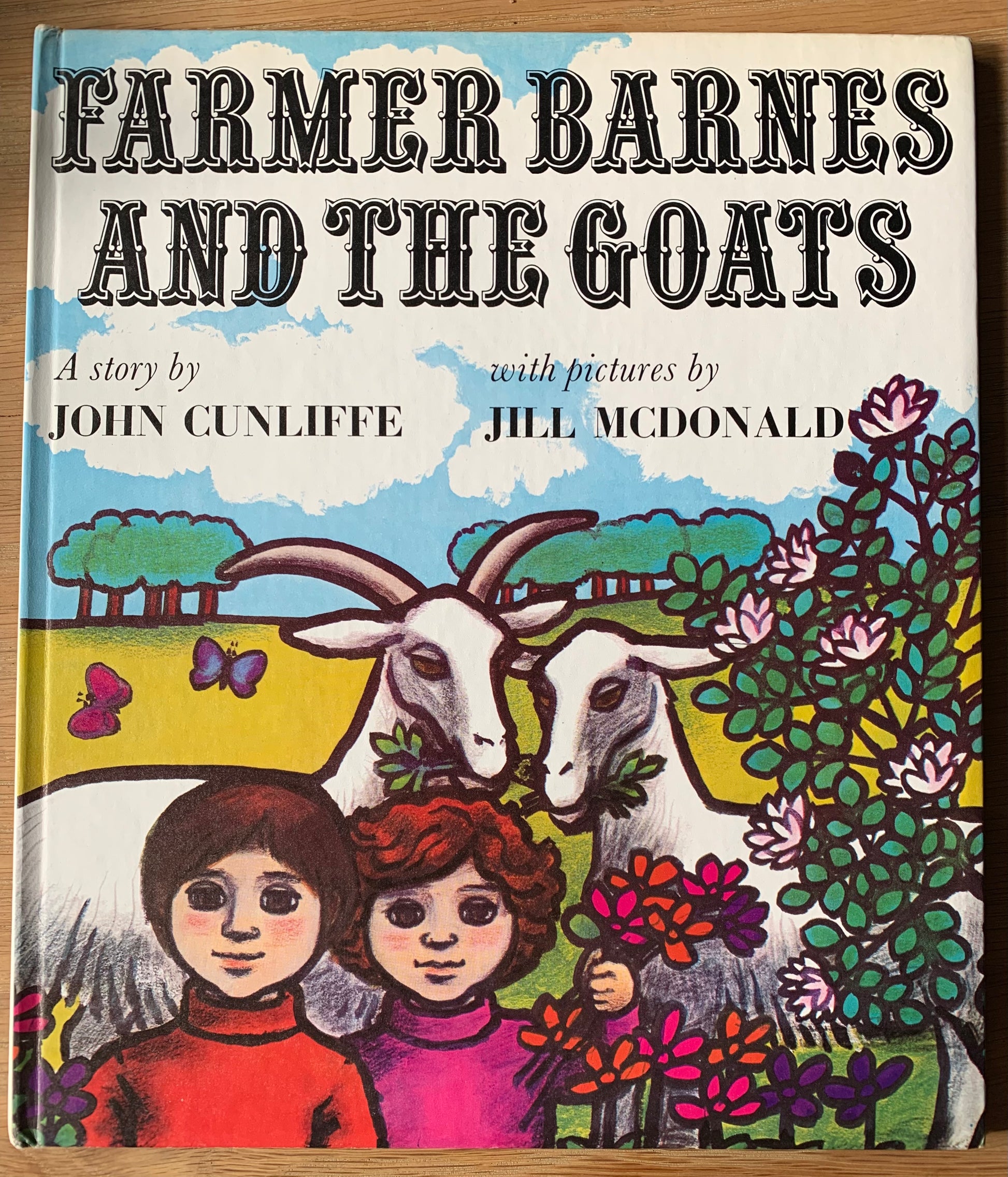 Jill McDonald FARMER BARNES AND THE GOATS 1976 DJ John Cunliffe Andre Deutsch - transpontinebooks