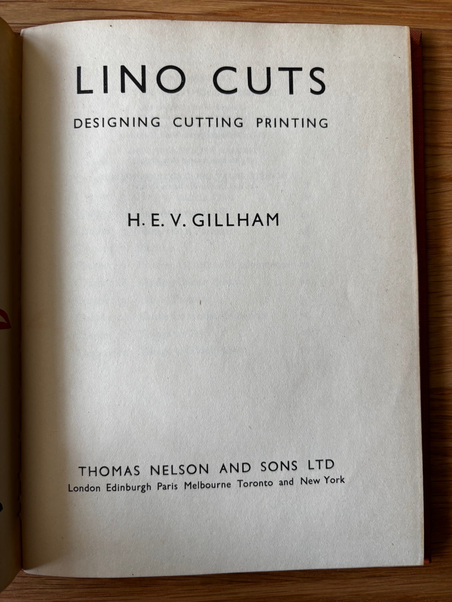 H E V Gillham LINOCUTS 1947 Printing Printmaking CRAFT BOOK Art & Design