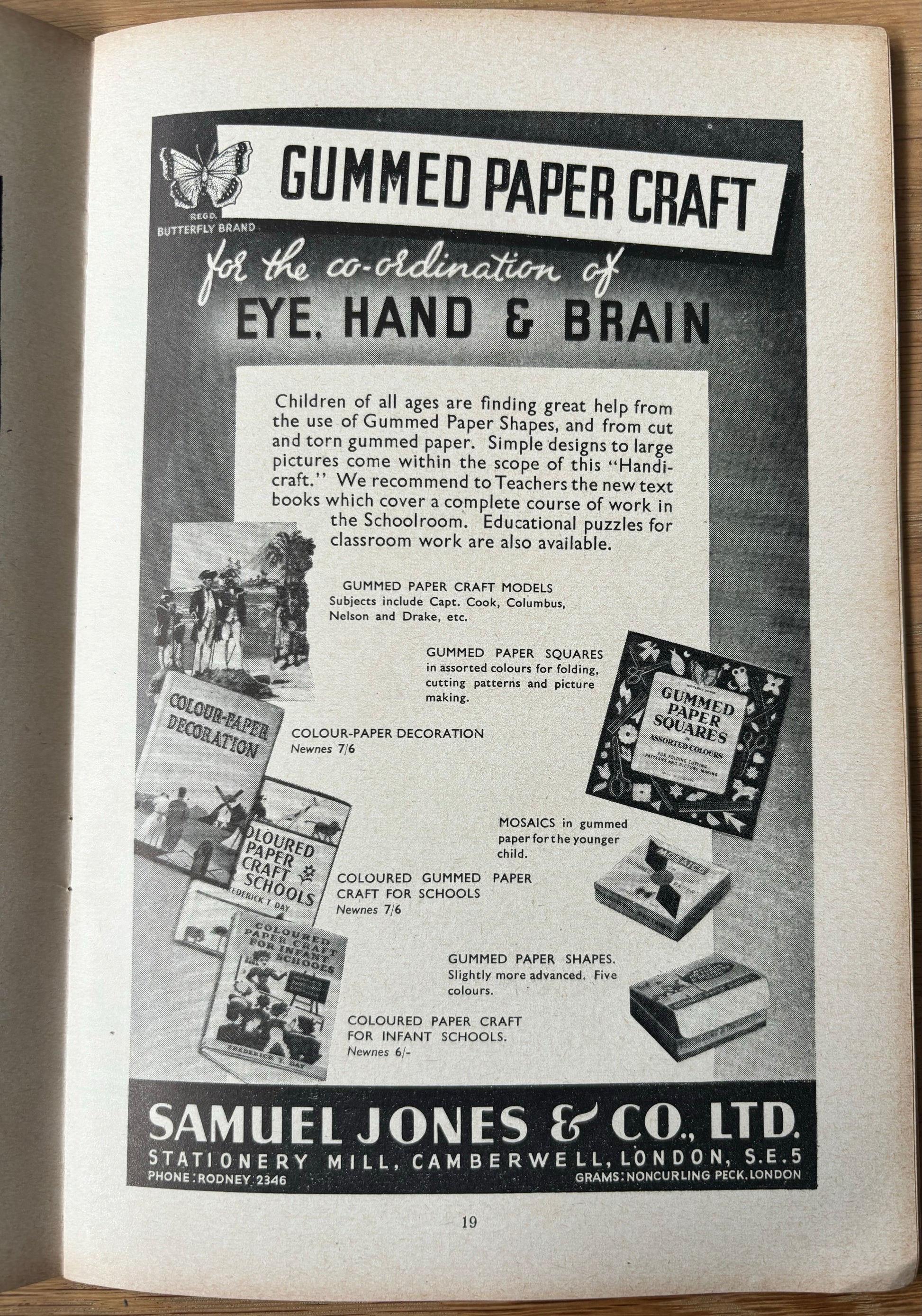 1952 ART AND CRAFT MAGAZINE January CHILD EDUCATION Cut Paper Patterns - transpontinebooks