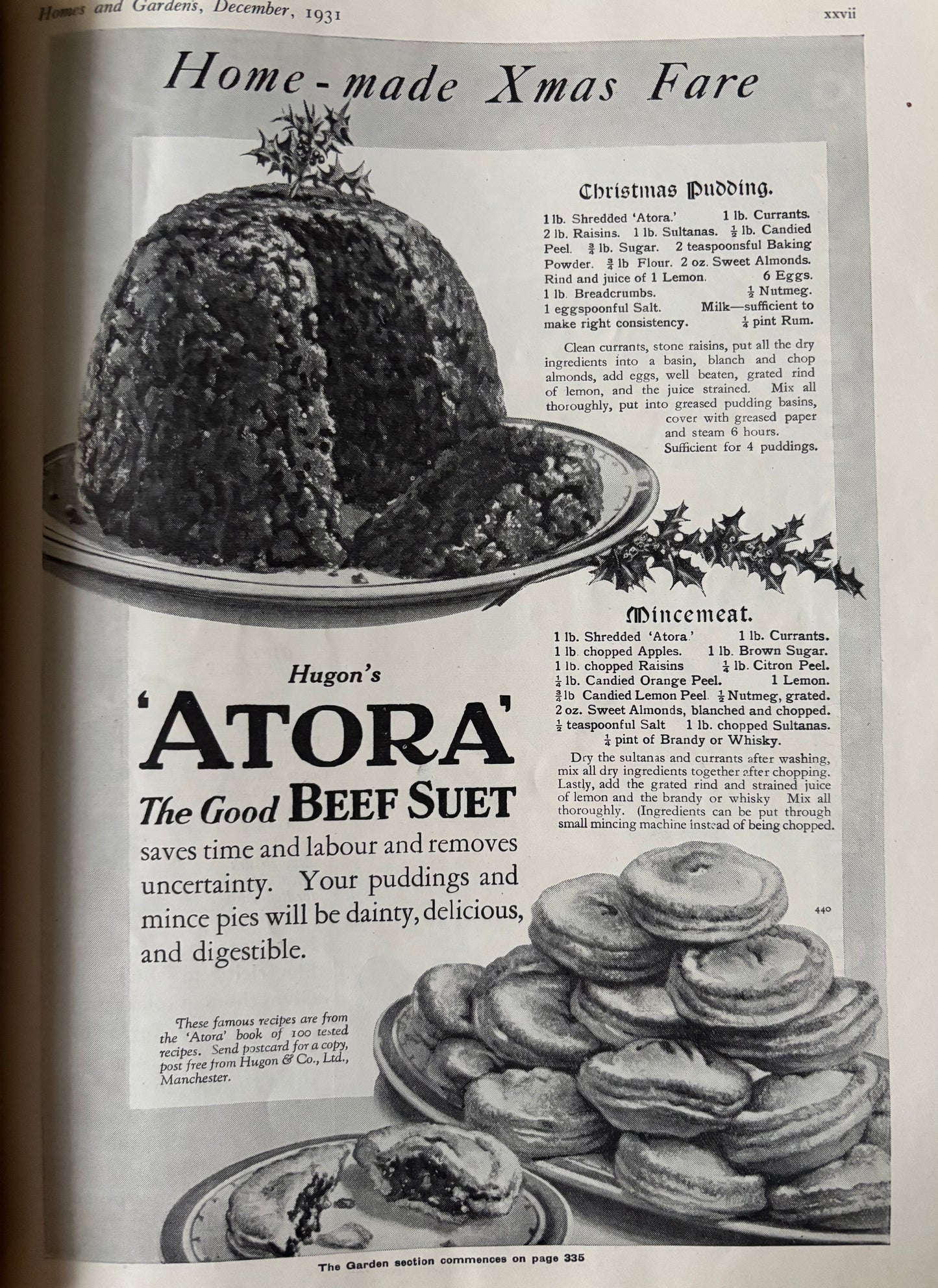 1930’s HOMES AND GARDENS Magazine December 1931 Illustrated ADVERTS