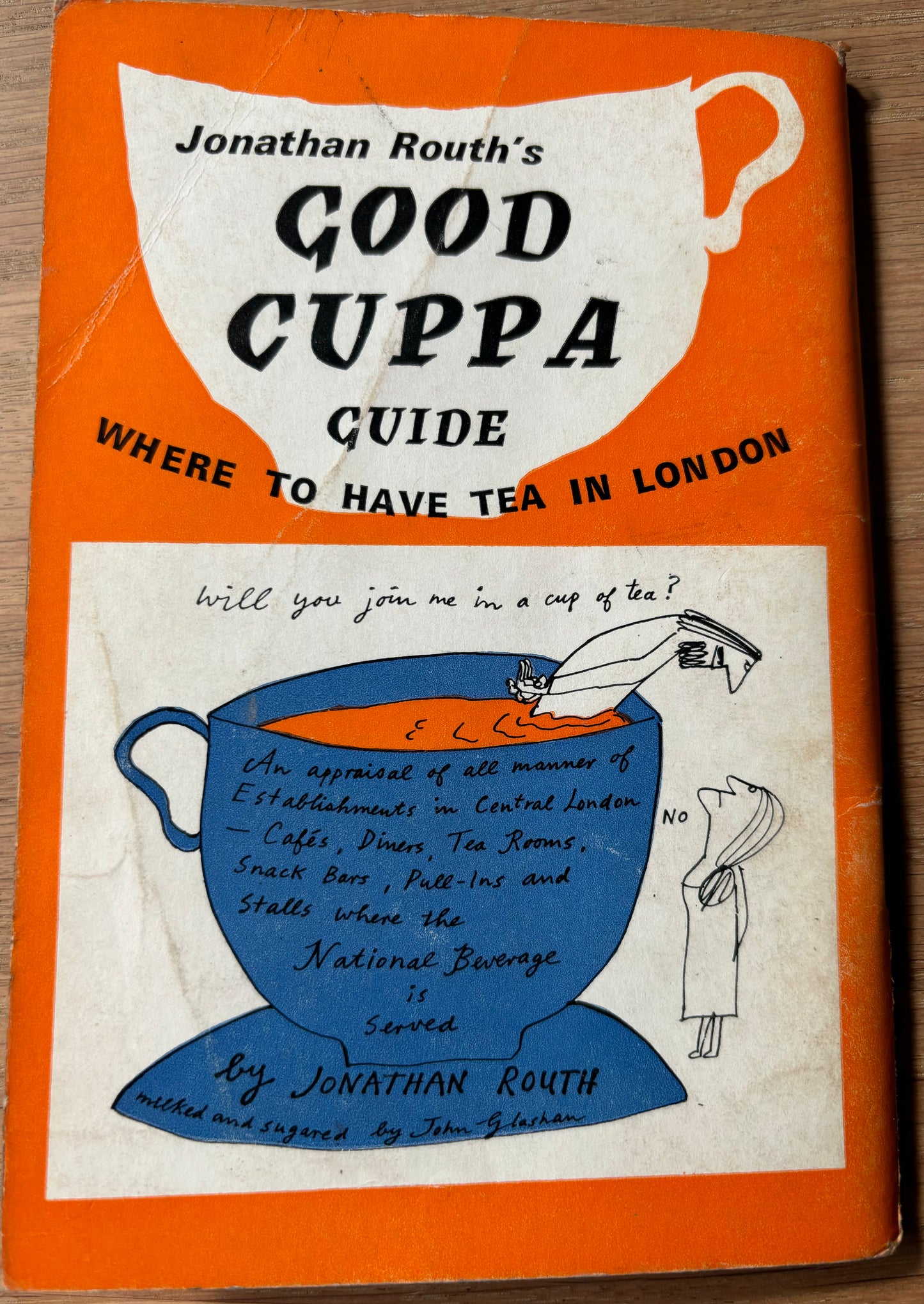 GOOD CUPPA GUIDE IN LONDON 1967Jonathan Routh John Glashan ILLUSTRATED - transpontinebooks