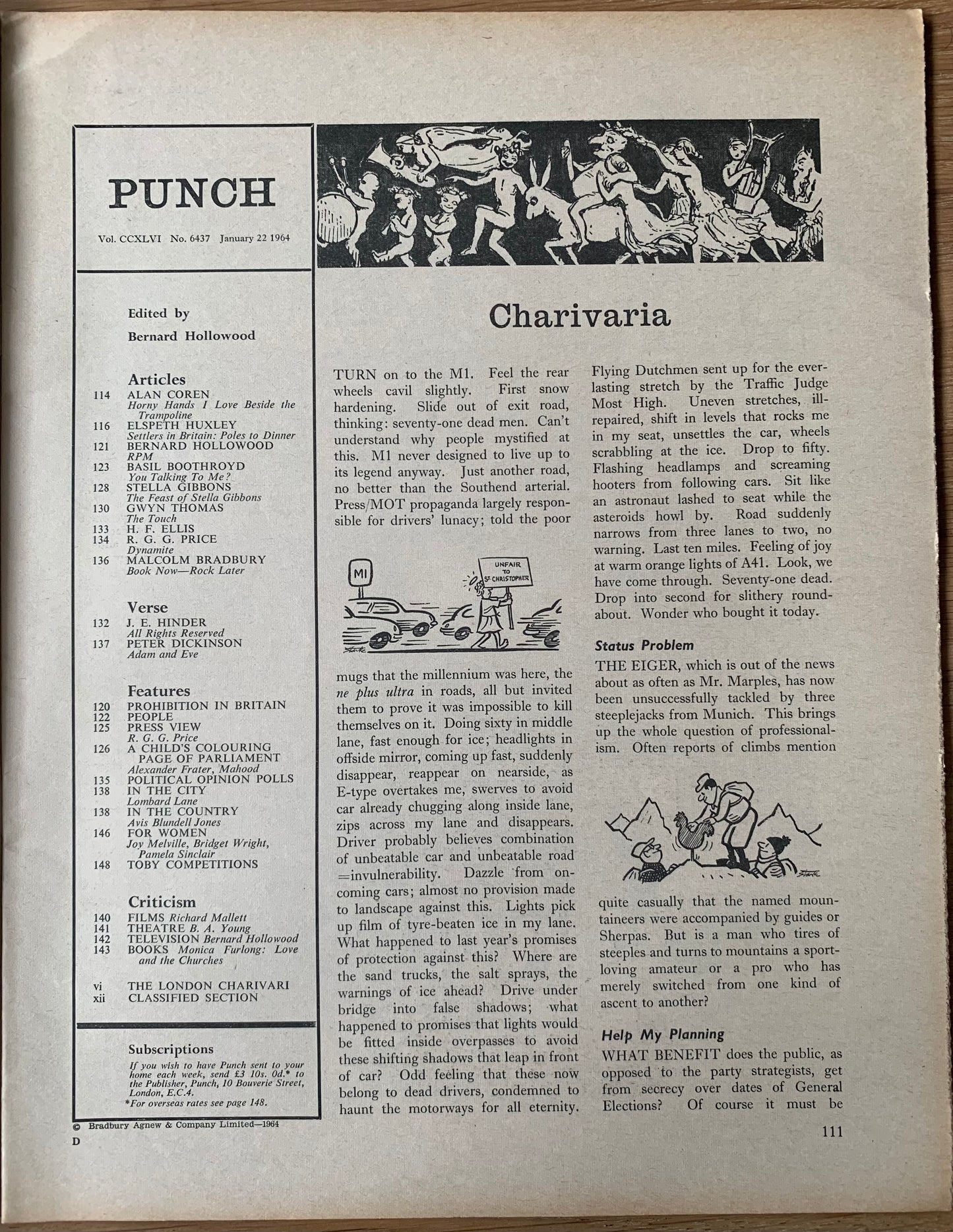 Ronald Searle PUNCH MAGAZINE 22 January 1964 ART CARTOONS Theatre Acting - transpontinebooks