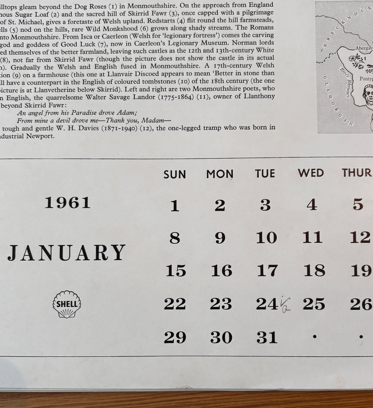 Kenneth Rowntree SHELL CALENDAR 1961 S R Badmin John O’Connor Illustrated ART