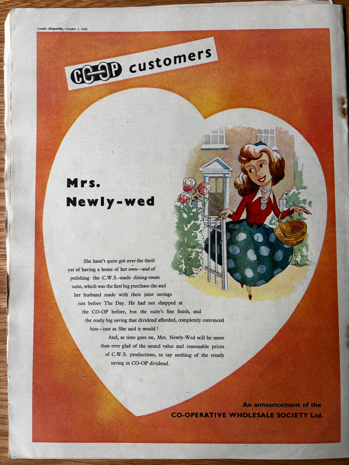 Keith Vaughan LEADER MAGAZINE October 1, 1949 Illustration