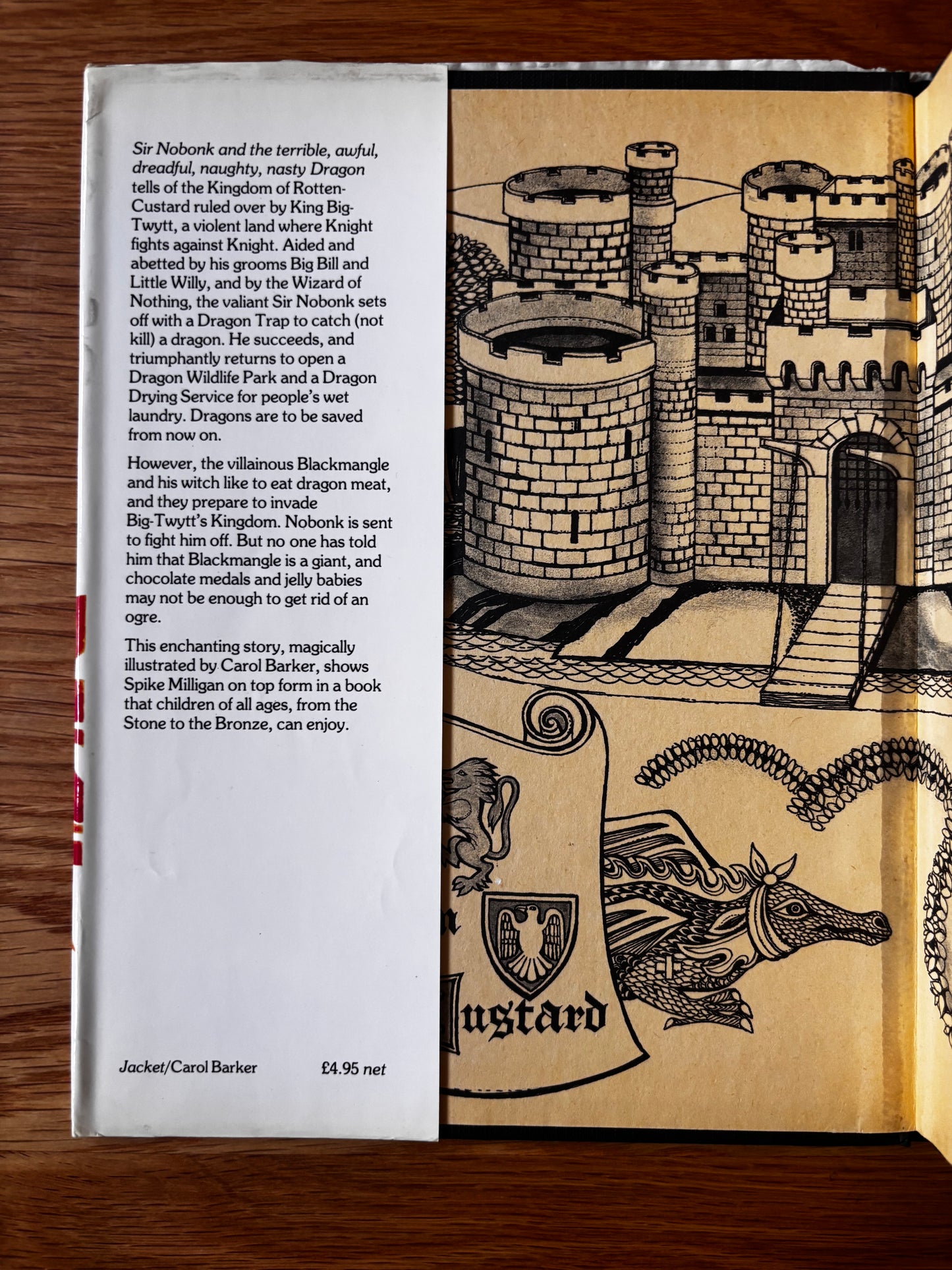 Carol Barker SIR NOBONK AND THE DRAGON 1982 1st SPIKE MILLIGAN Michael Joseph STORY