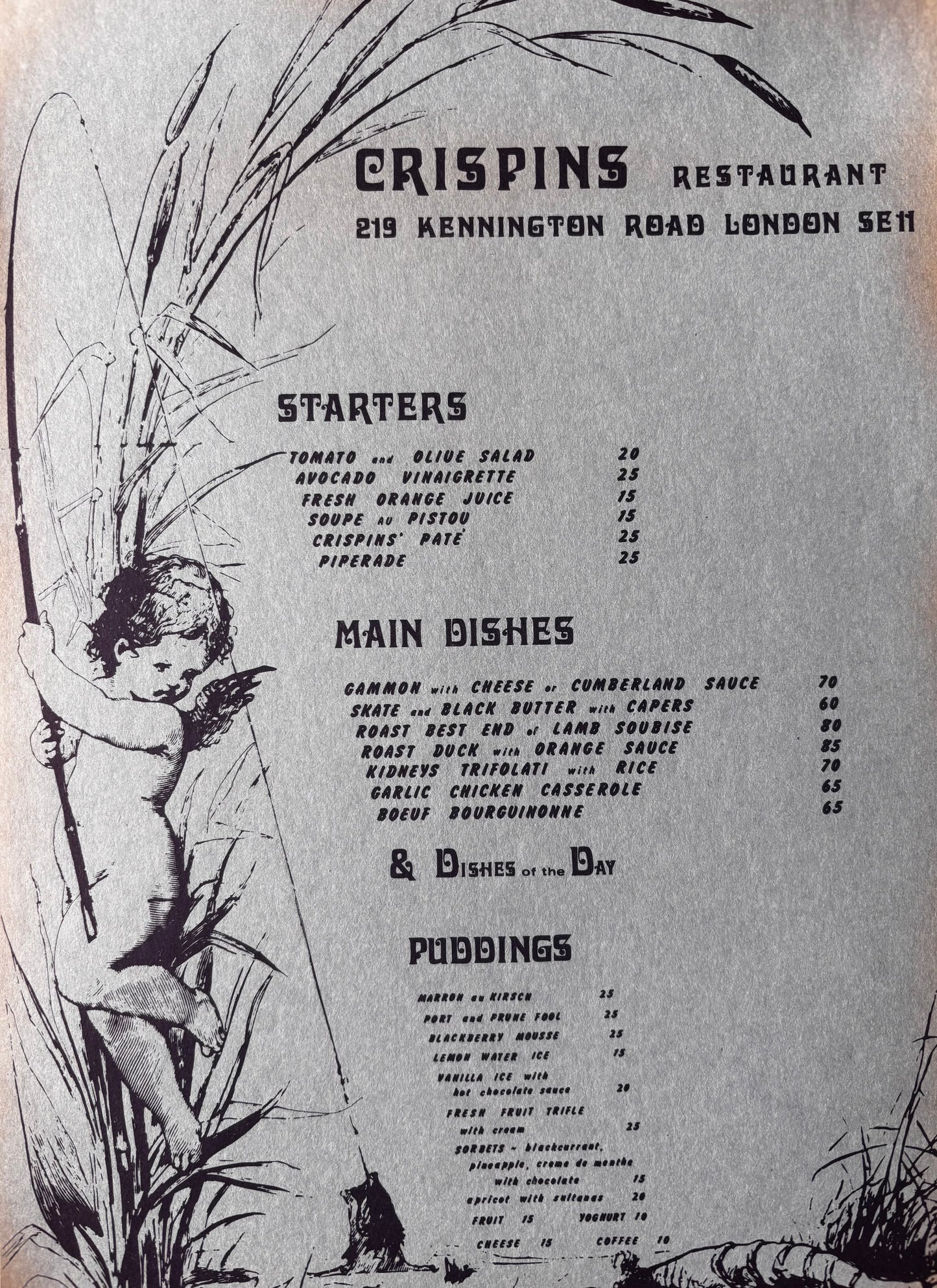 LONDON A LA CARTE Habitat Facsimile Menus DAVID HOCKNEY 3rd Edition Conran Design