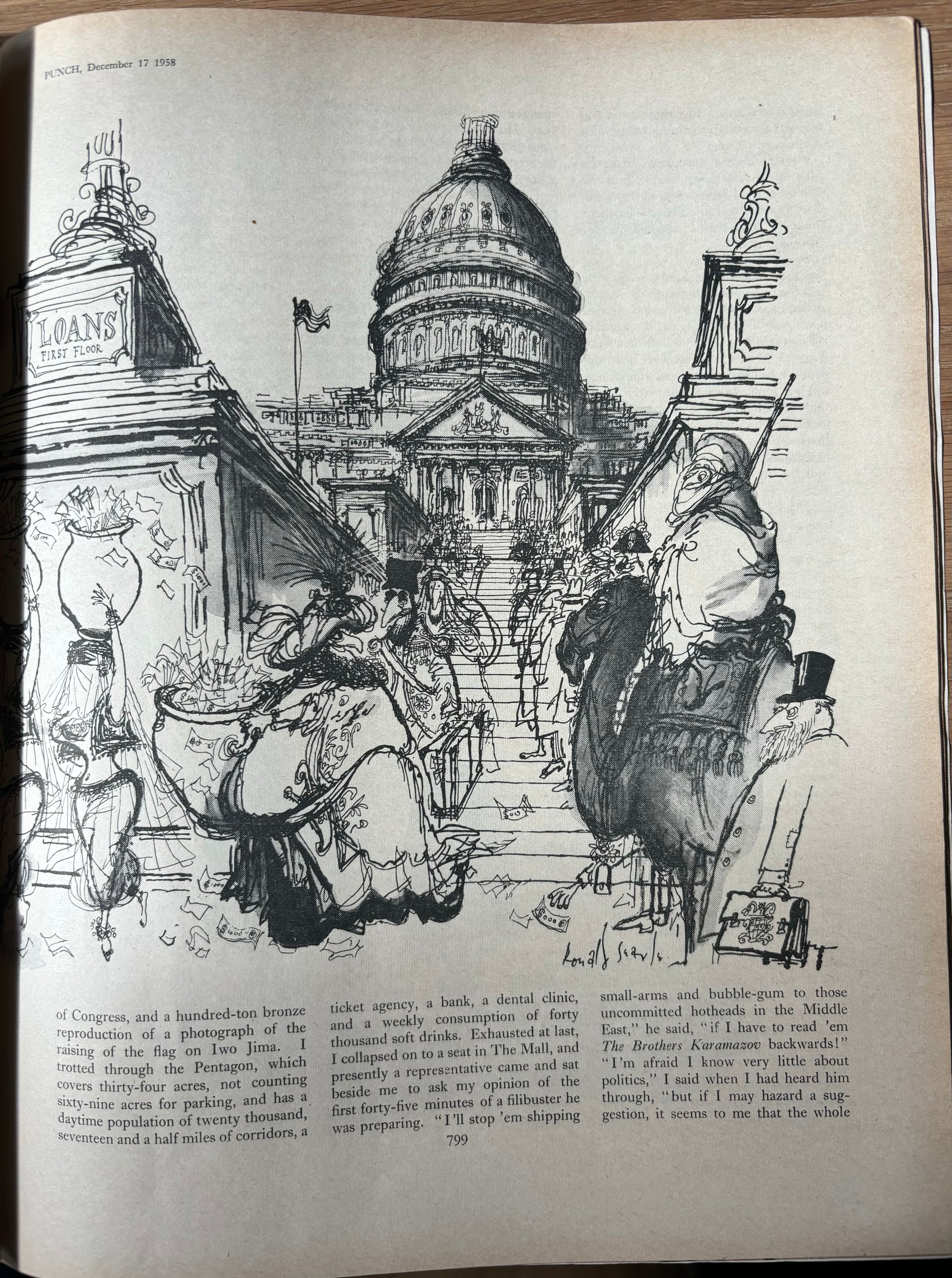 Ronald Searle PUNCH MAGAZINE December 17 1958 - transpontinebooks