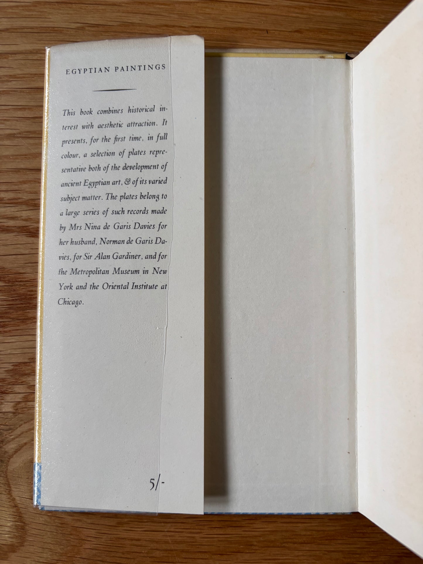 Nina Davies EGYPTIAN PAINTINGS Patricia Lyle King Penguin Book DJ 1954 ART DESIGN K71