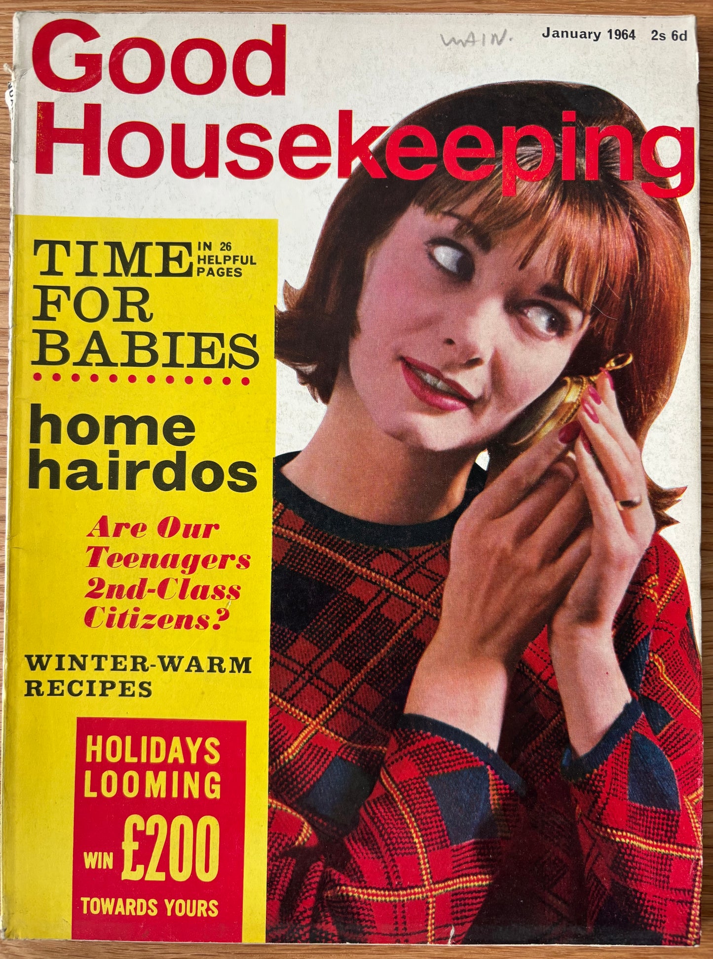GOOD HOUSEKEEPING Magazine January 1964 Illustrated Hairdressers Hair Recipes