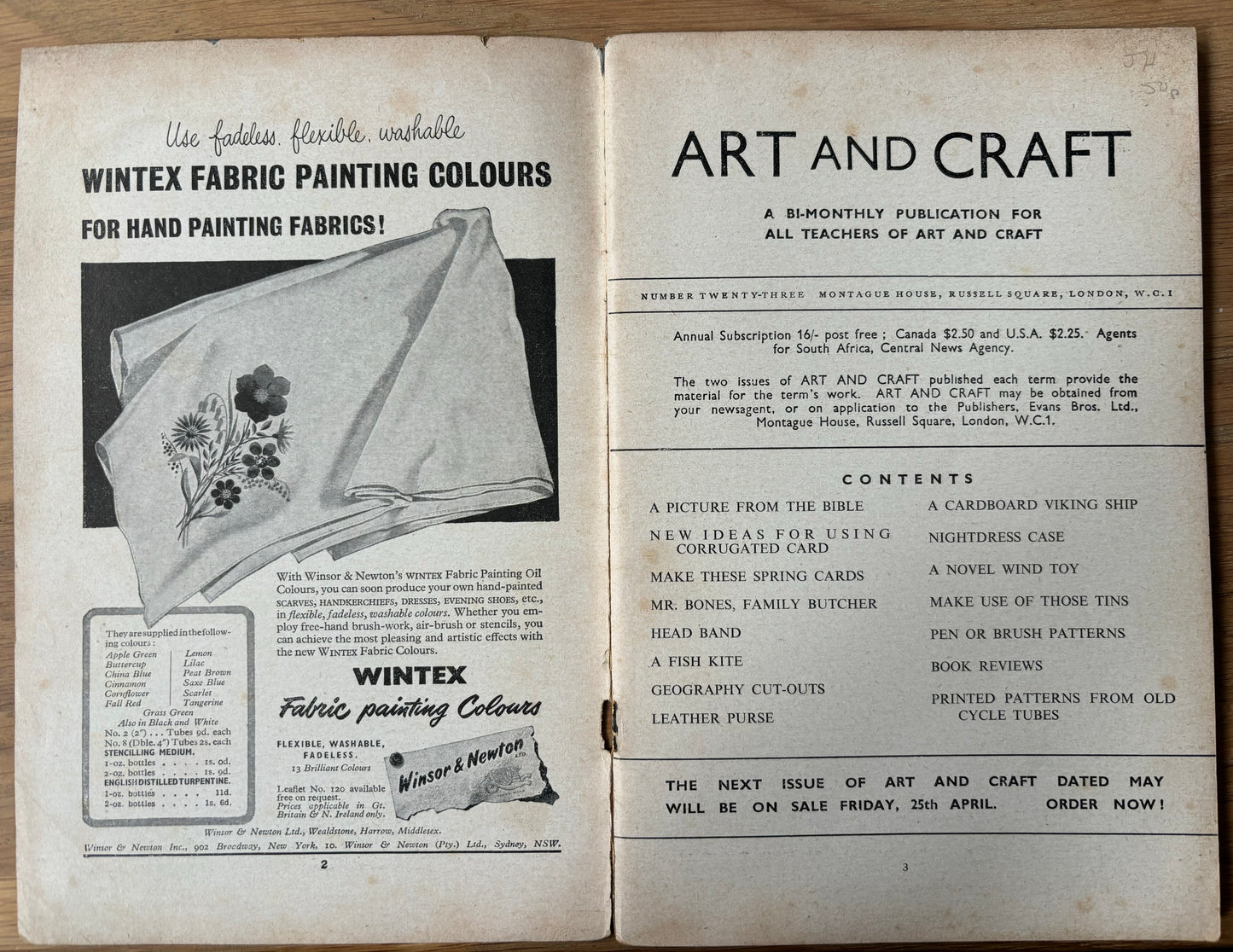 1952 ART AND CRAFT MAGAZINE Easter Spring CHILD EDUCATION March - transpontinebooks