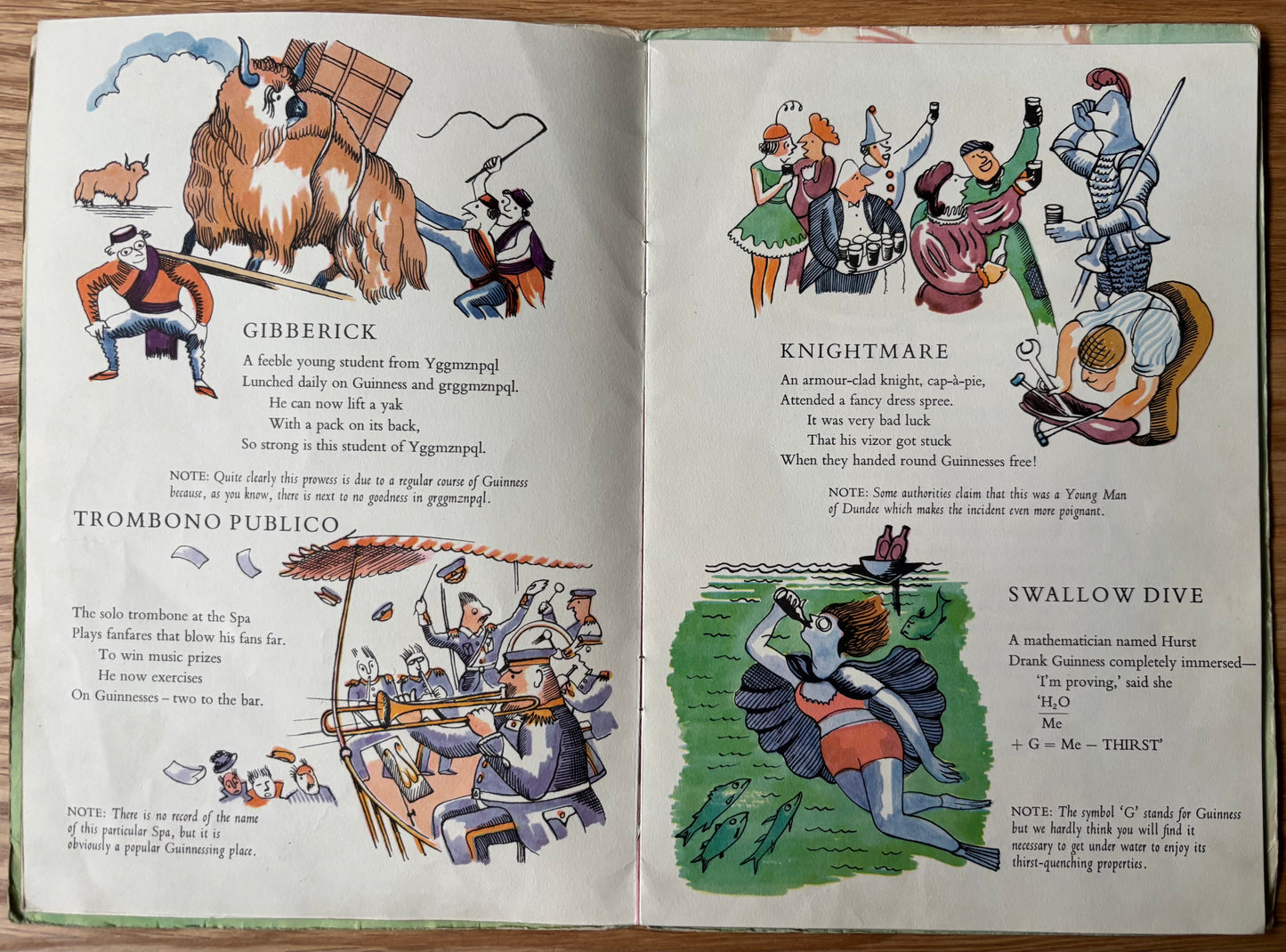 John Nash HAPPY NEW LEAR Guinness Booklet 1957 ILLUSTRATED Verses Edward