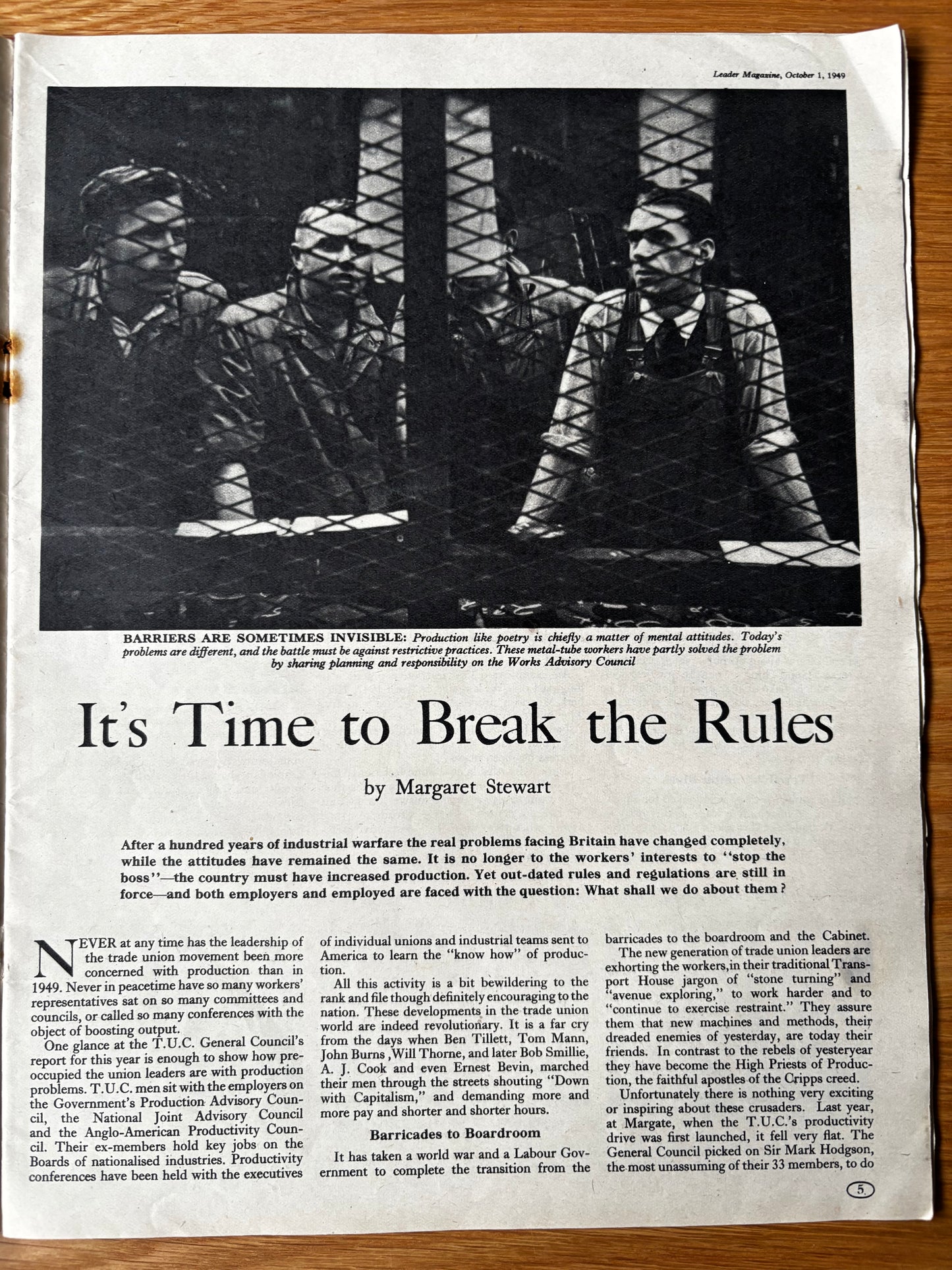 Keith Vaughan LEADER MAGAZINE October 1, 1949 Illustration
