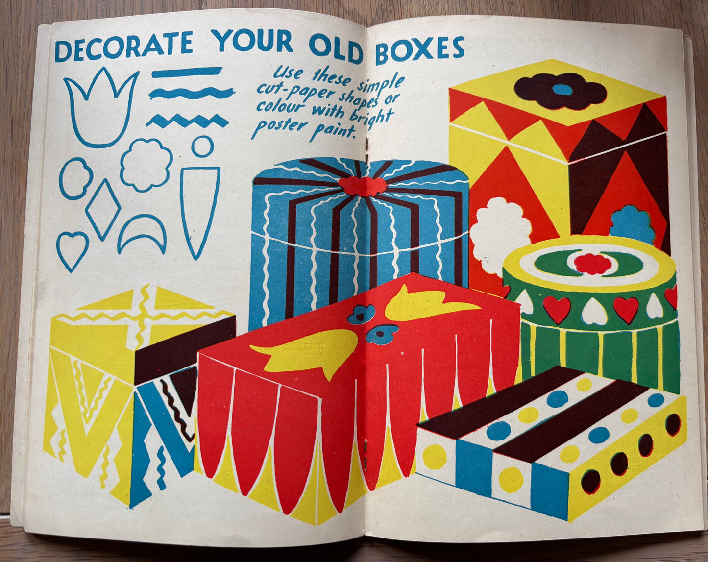 1951 ART AND CRAFT Decorating Boxes MAGAZINE CHILD EDUCATION