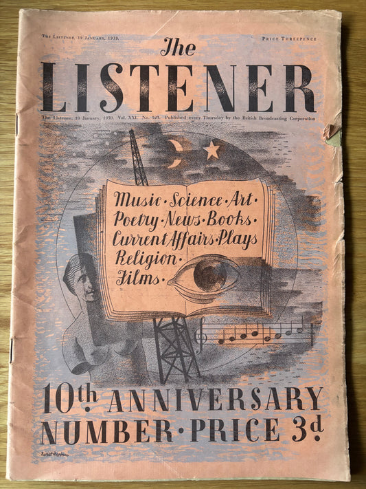 Barnett Freedman BBC THE LISTENER January 1939 E M FORSTER Stephen Spender